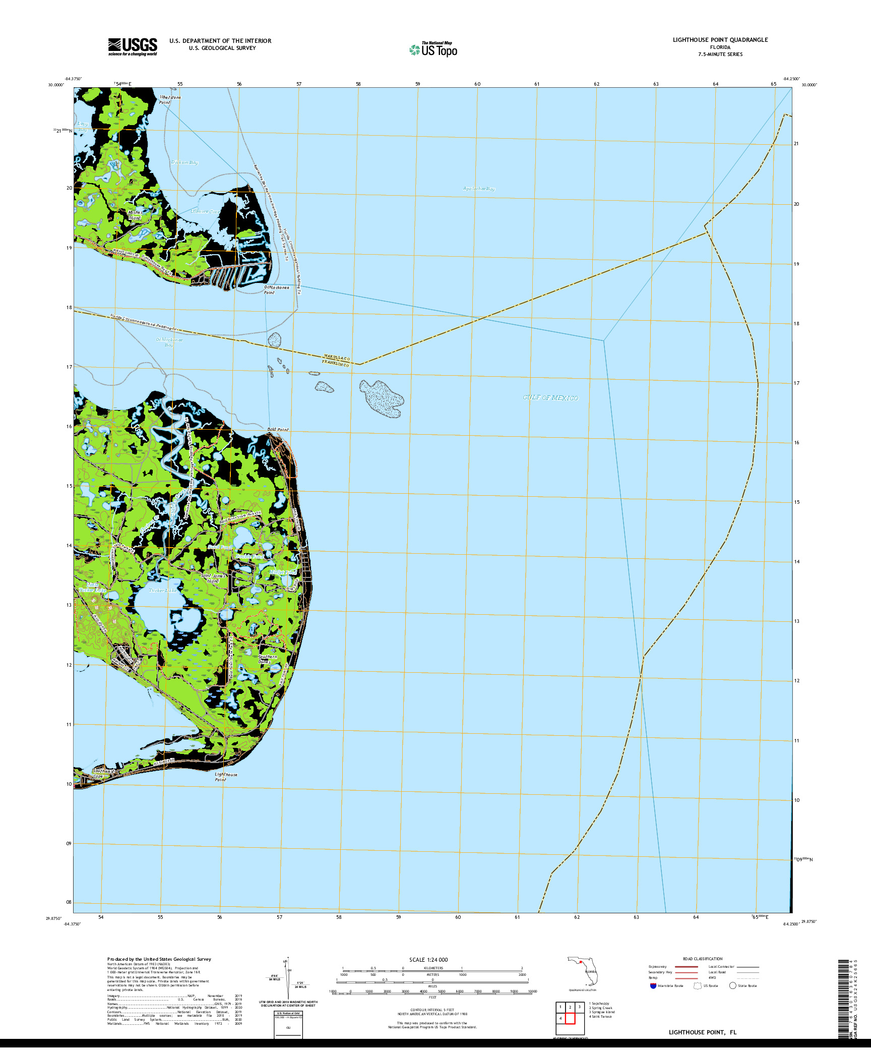 USGS US TOPO 7.5-MINUTE MAP FOR LIGHTHOUSE POINT, FL 2021