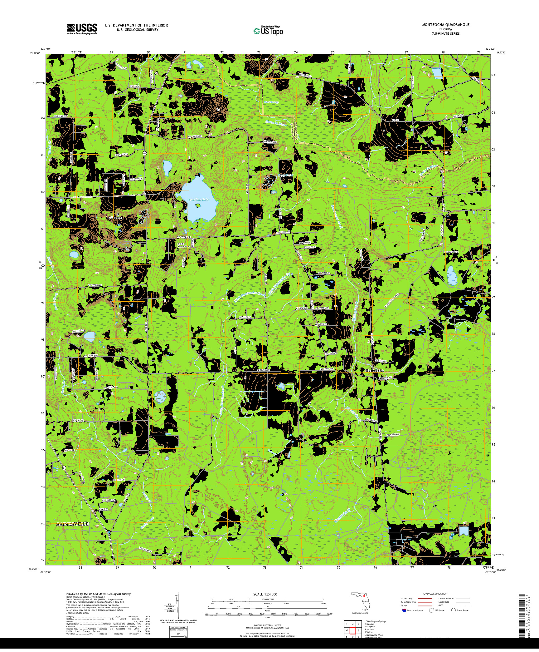 USGS US TOPO 7.5-MINUTE MAP FOR MONTEOCHA, FL 2021