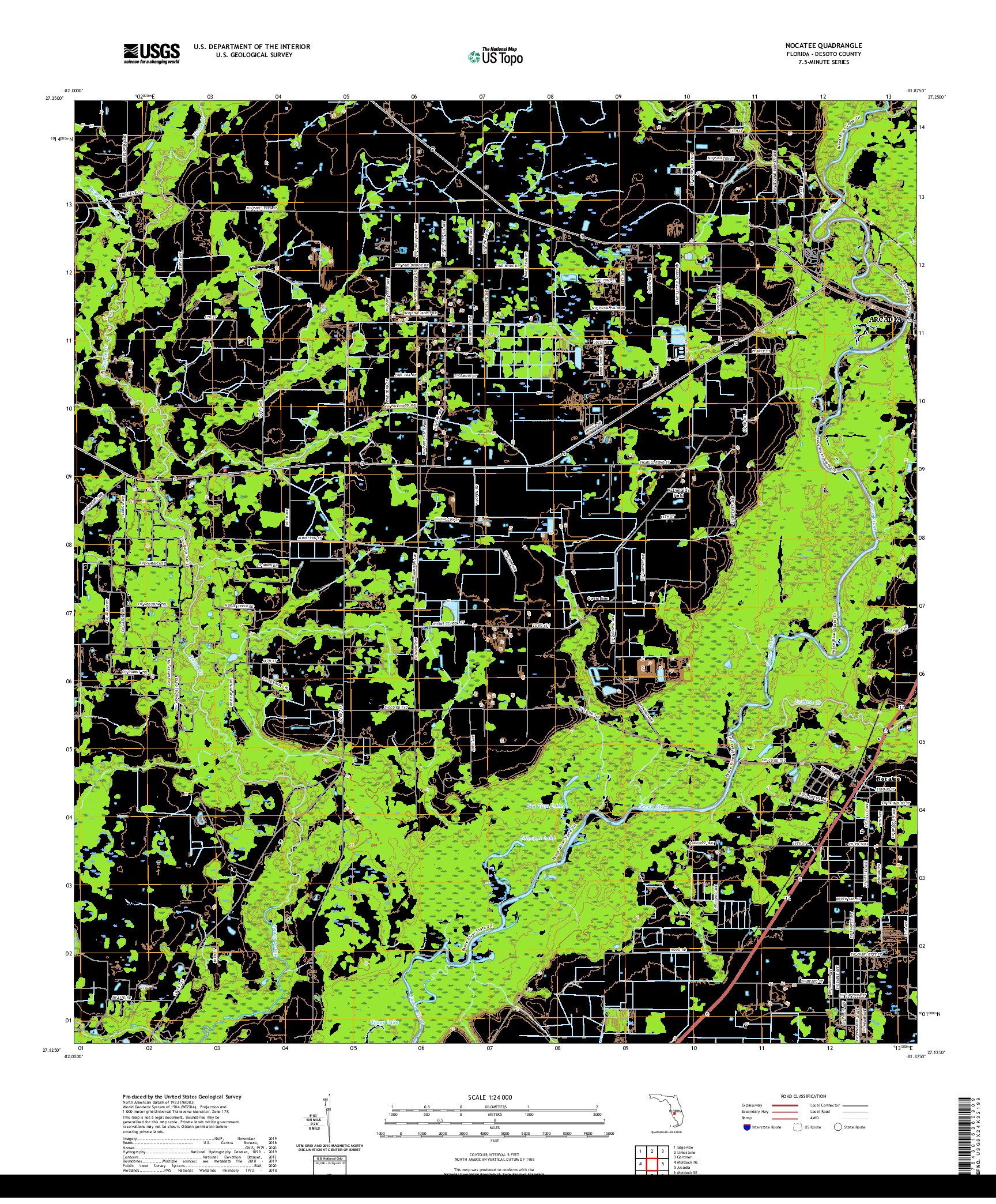 USGS US TOPO 7.5-MINUTE MAP FOR NOCATEE, FL 2021