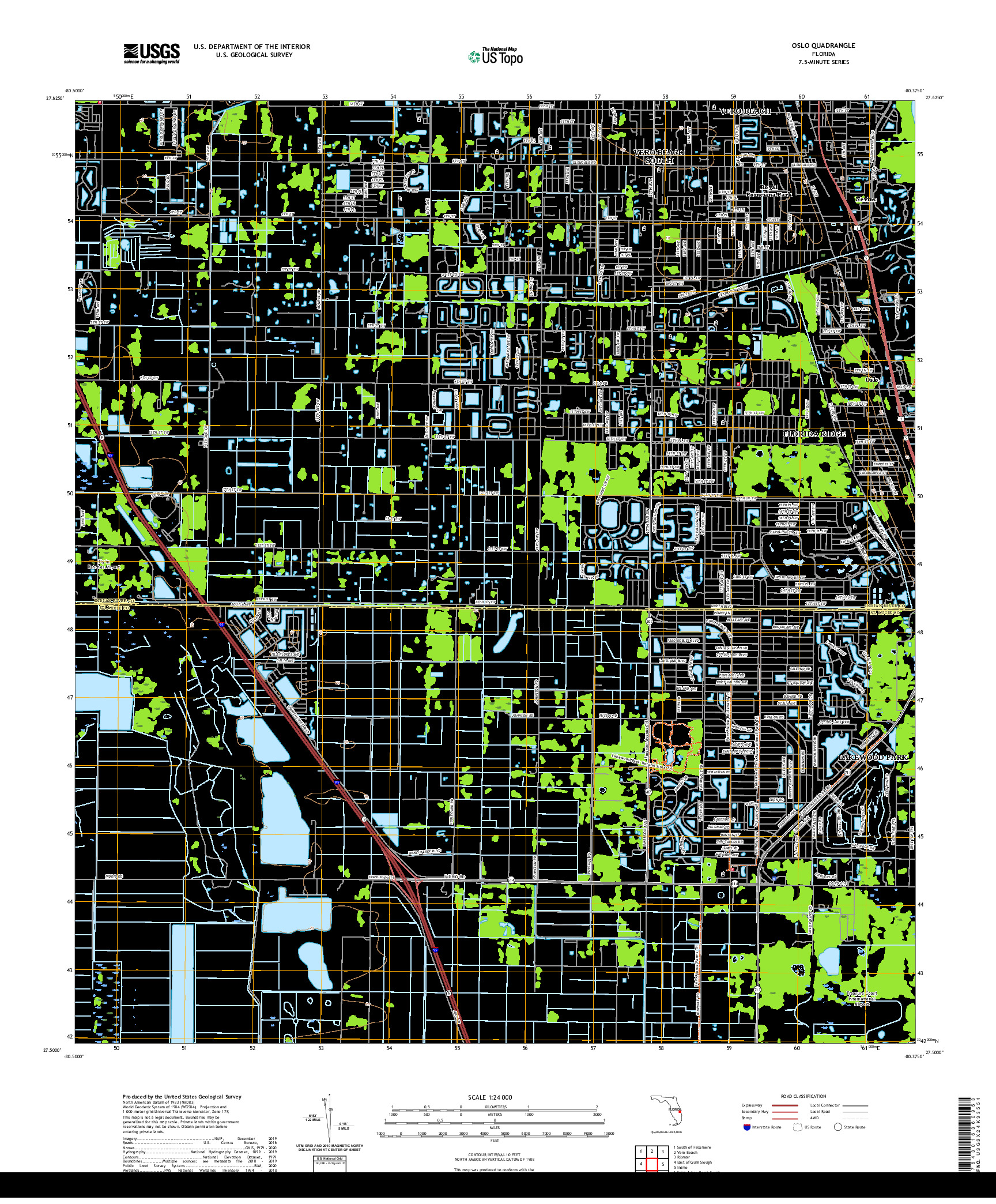 USGS US TOPO 7.5-MINUTE MAP FOR OSLO, FL 2021