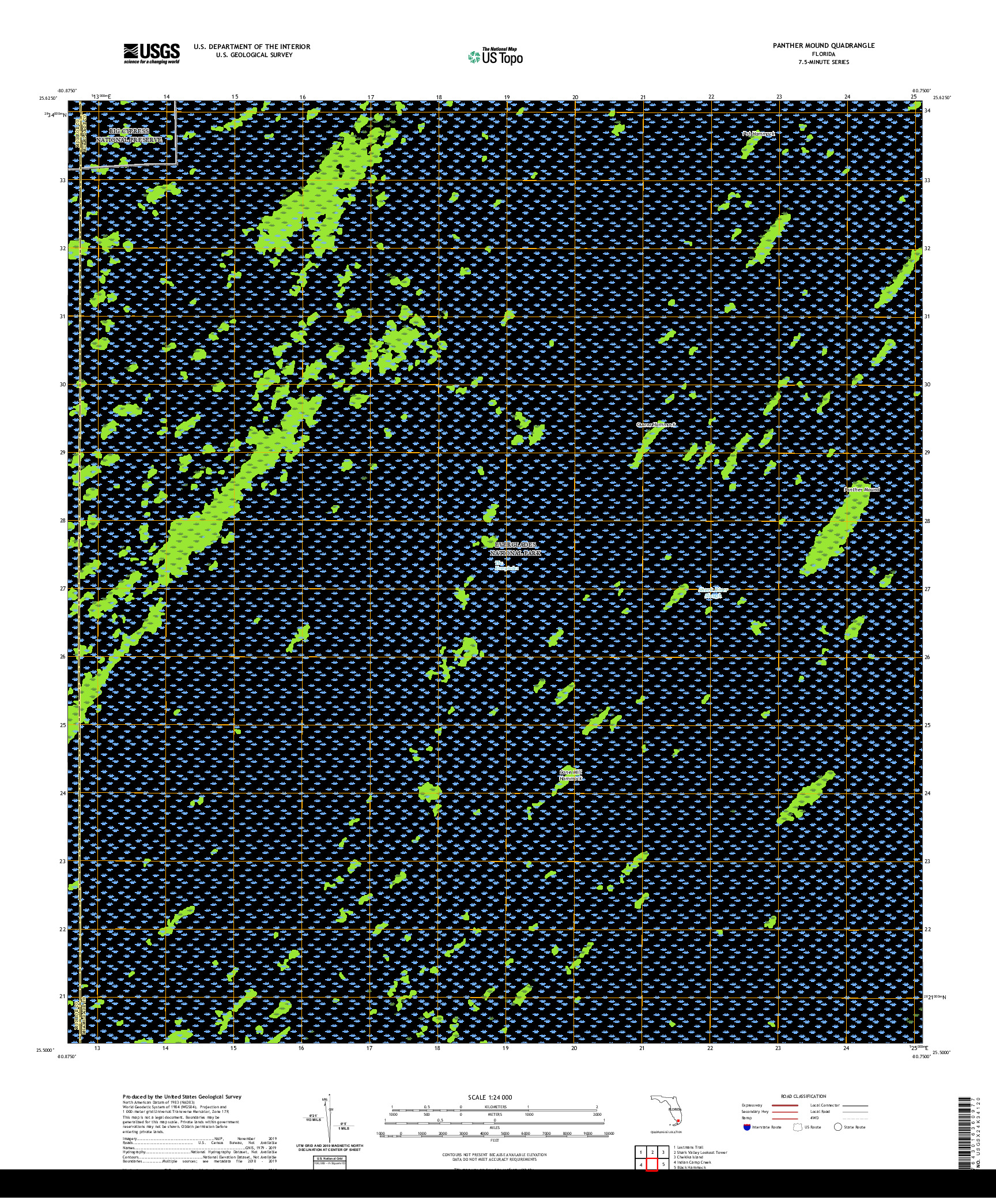 USGS US TOPO 7.5-MINUTE MAP FOR PANTHER MOUND, FL 2021