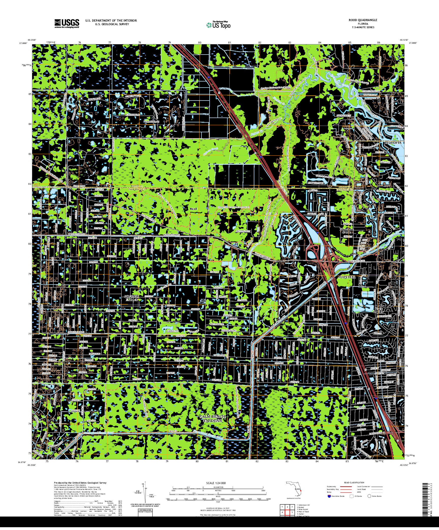 USGS US TOPO 7.5-MINUTE MAP FOR ROOD, FL 2021