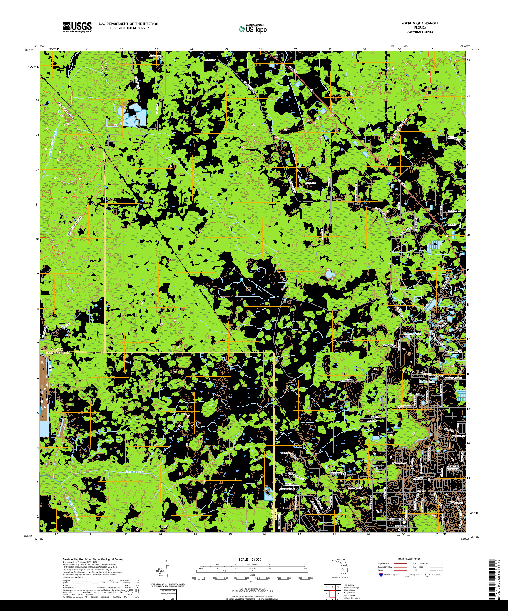 USGS US TOPO 7.5-MINUTE MAP FOR SOCRUM, FL 2021