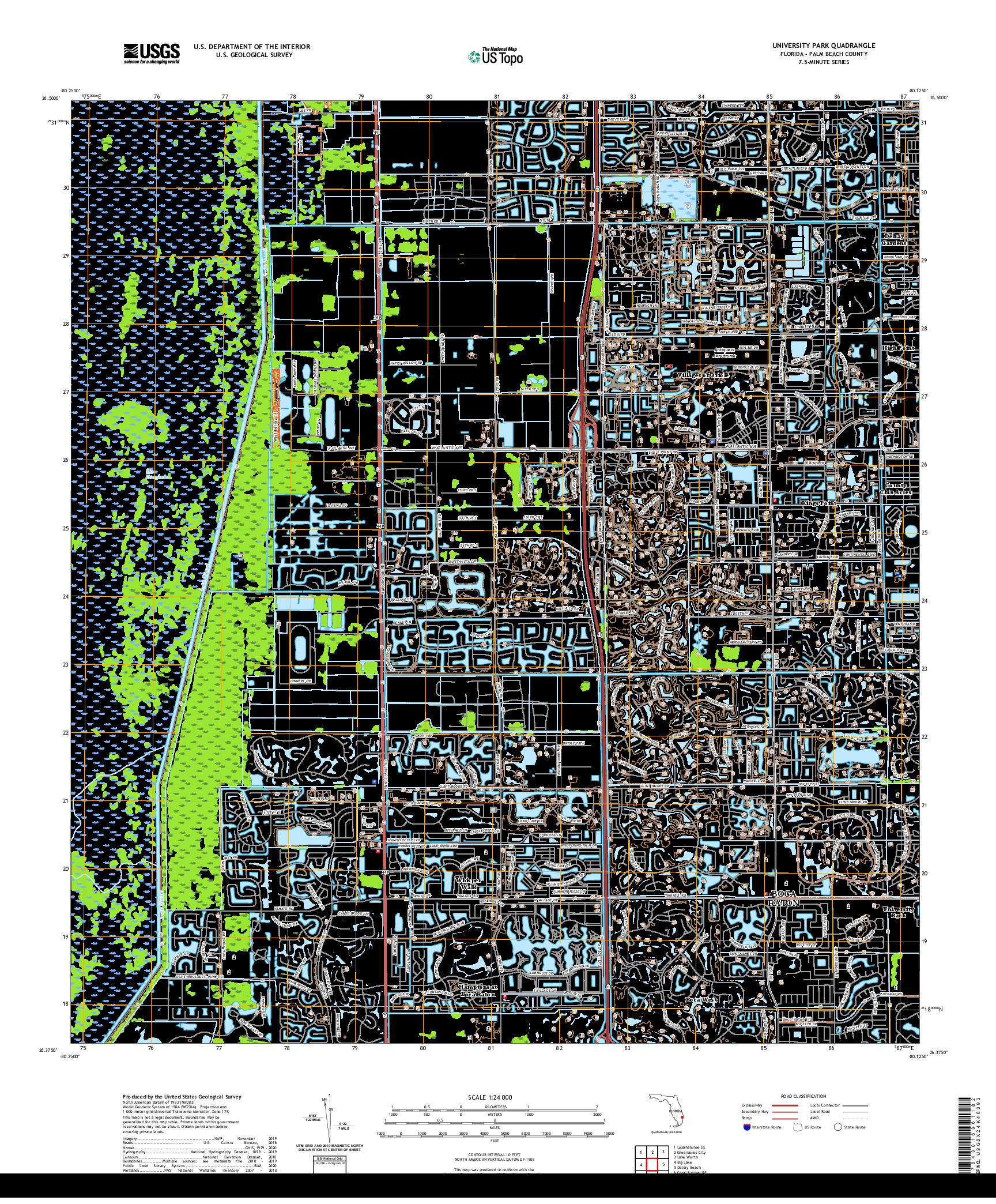 USGS US TOPO 7.5-MINUTE MAP FOR UNIVERSITY PARK, FL 2021