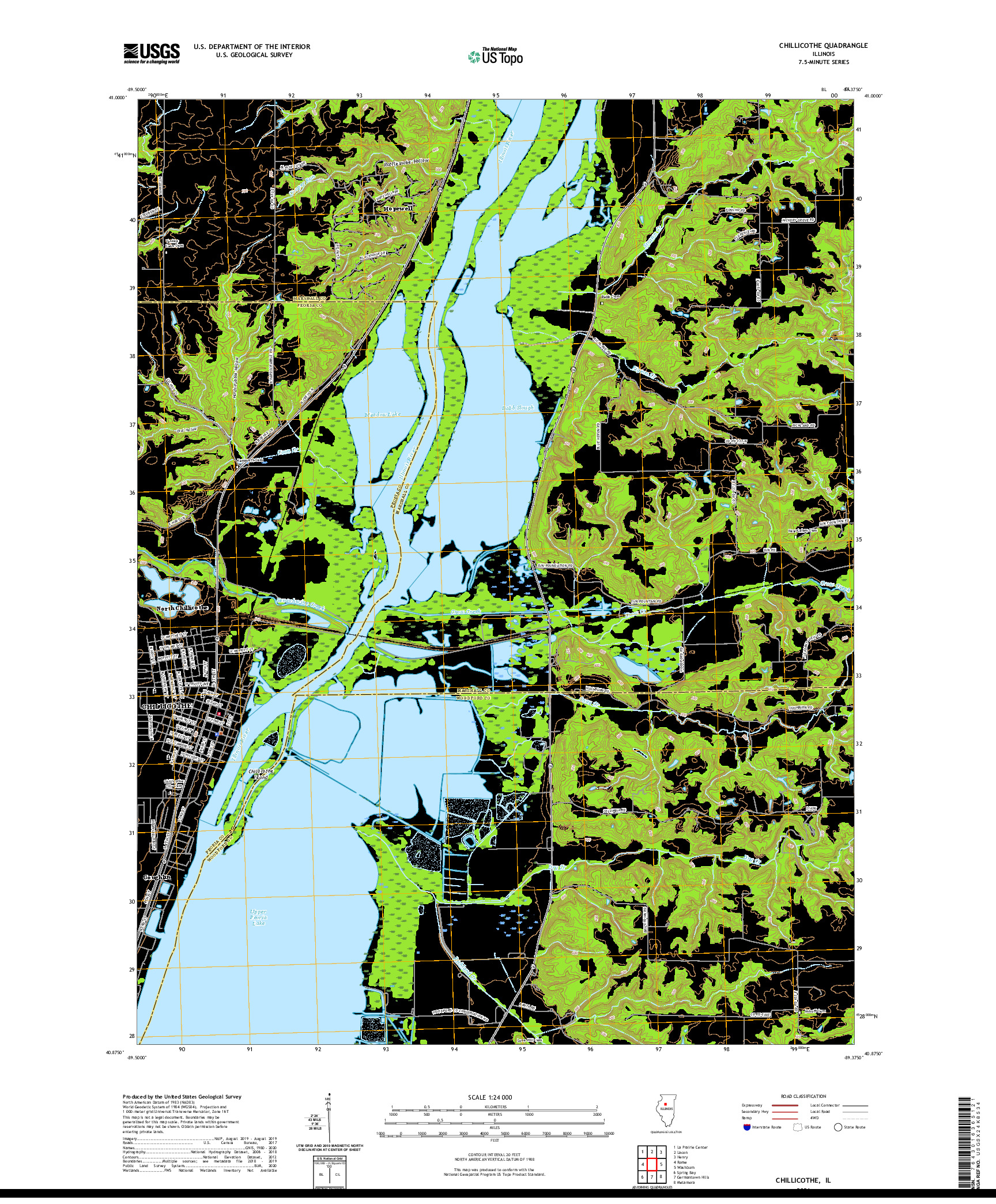 USGS US TOPO 7.5-MINUTE MAP FOR CHILLICOTHE, IL 2021
