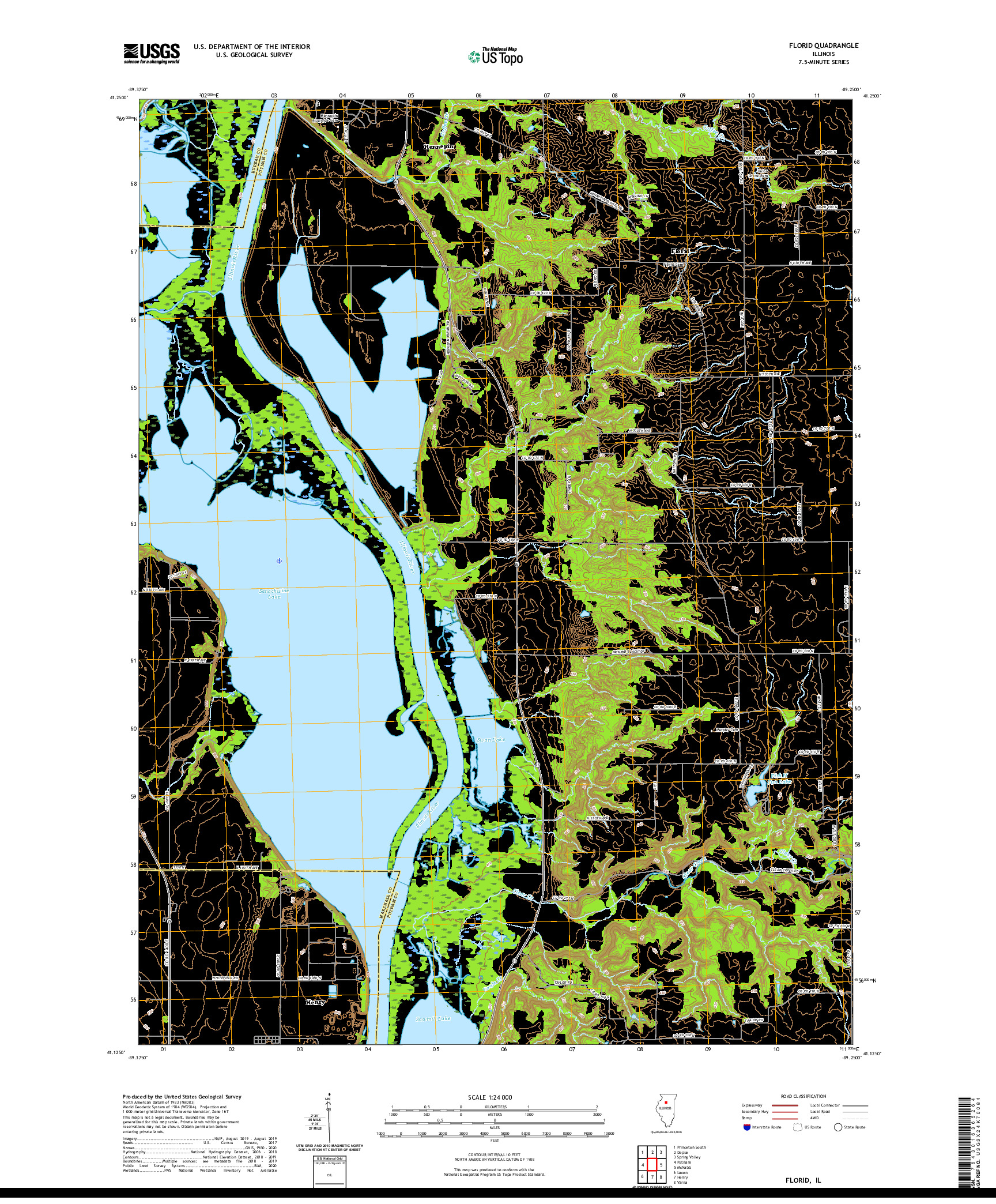 USGS US TOPO 7.5-MINUTE MAP FOR FLORID, IL 2021