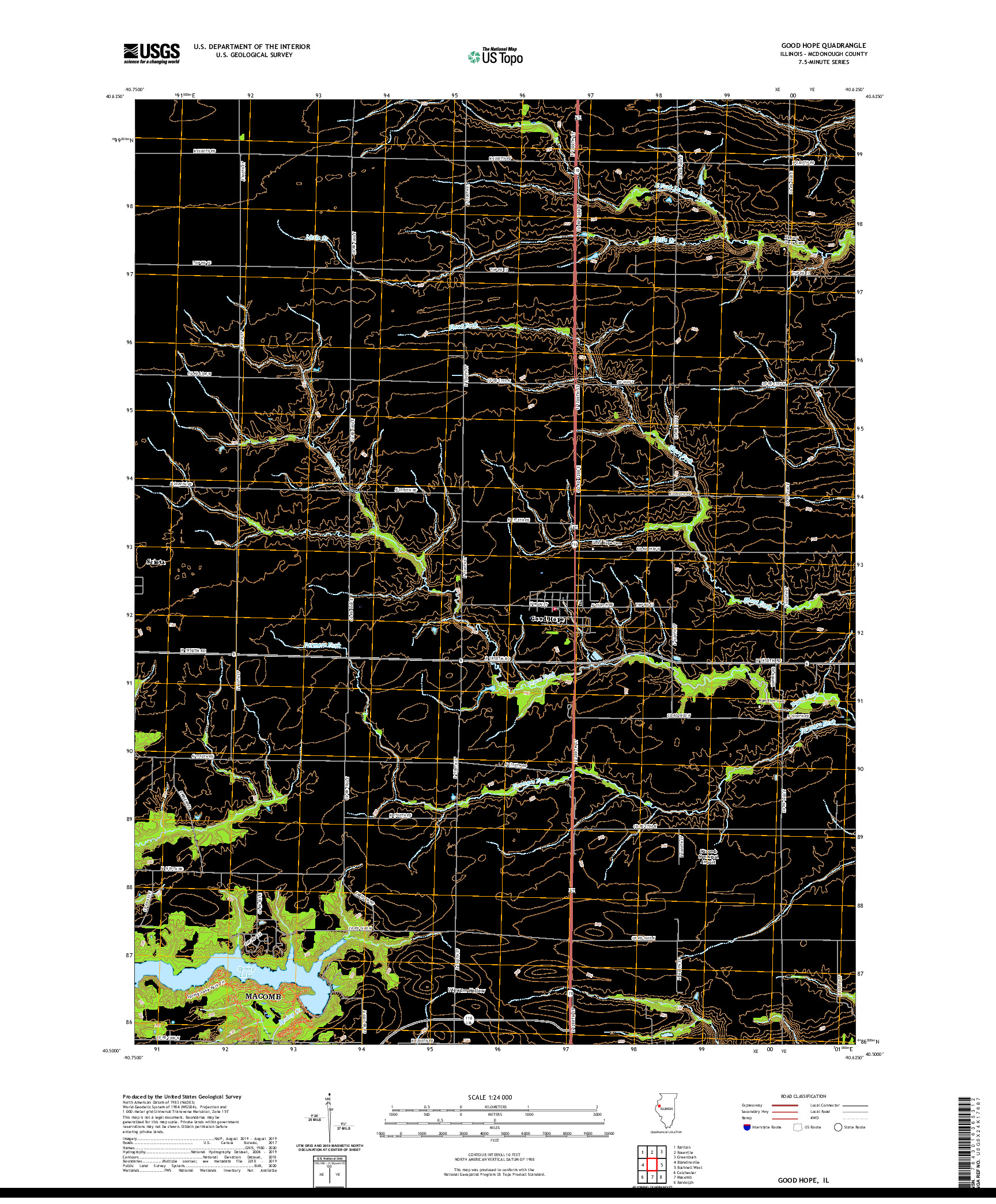 USGS US TOPO 7.5-MINUTE MAP FOR GOOD HOPE, IL 2021