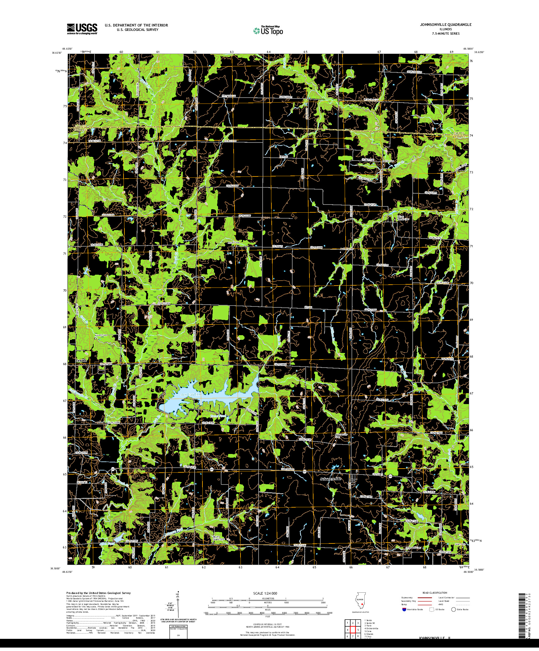 USGS US TOPO 7.5-MINUTE MAP FOR JOHNSONVILLE, IL 2021