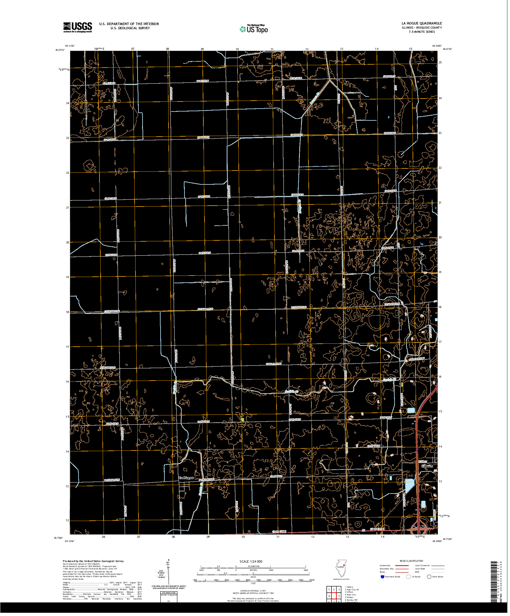 USGS US TOPO 7.5-MINUTE MAP FOR LA HOGUE, IL 2021
