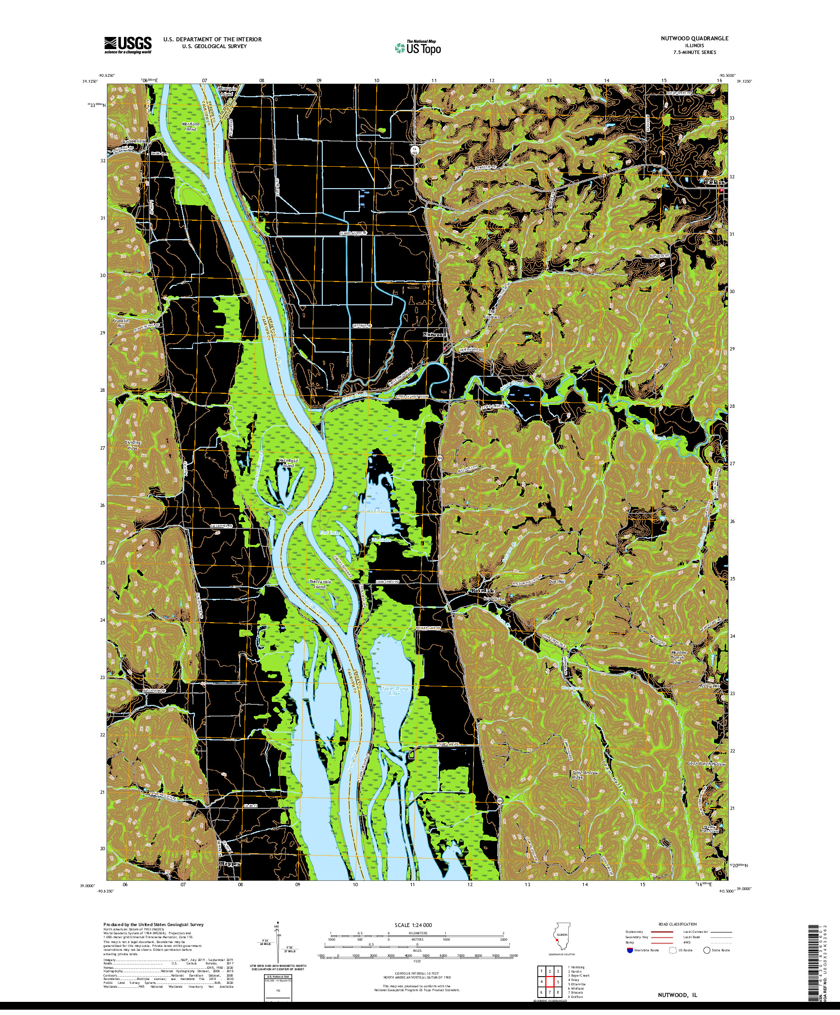 USGS US TOPO 7.5-MINUTE MAP FOR NUTWOOD, IL 2021