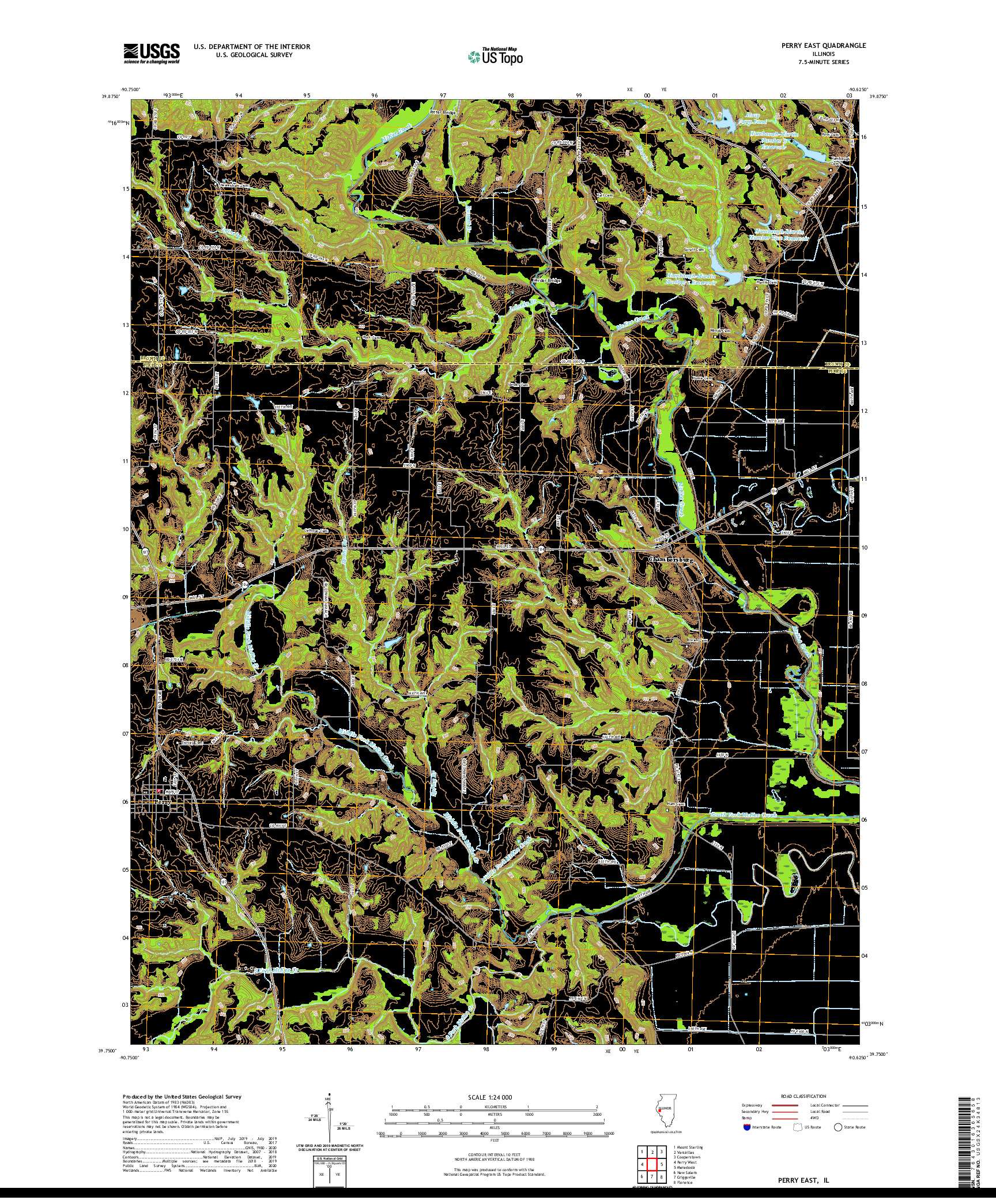 USGS US TOPO 7.5-MINUTE MAP FOR PERRY EAST, IL 2021