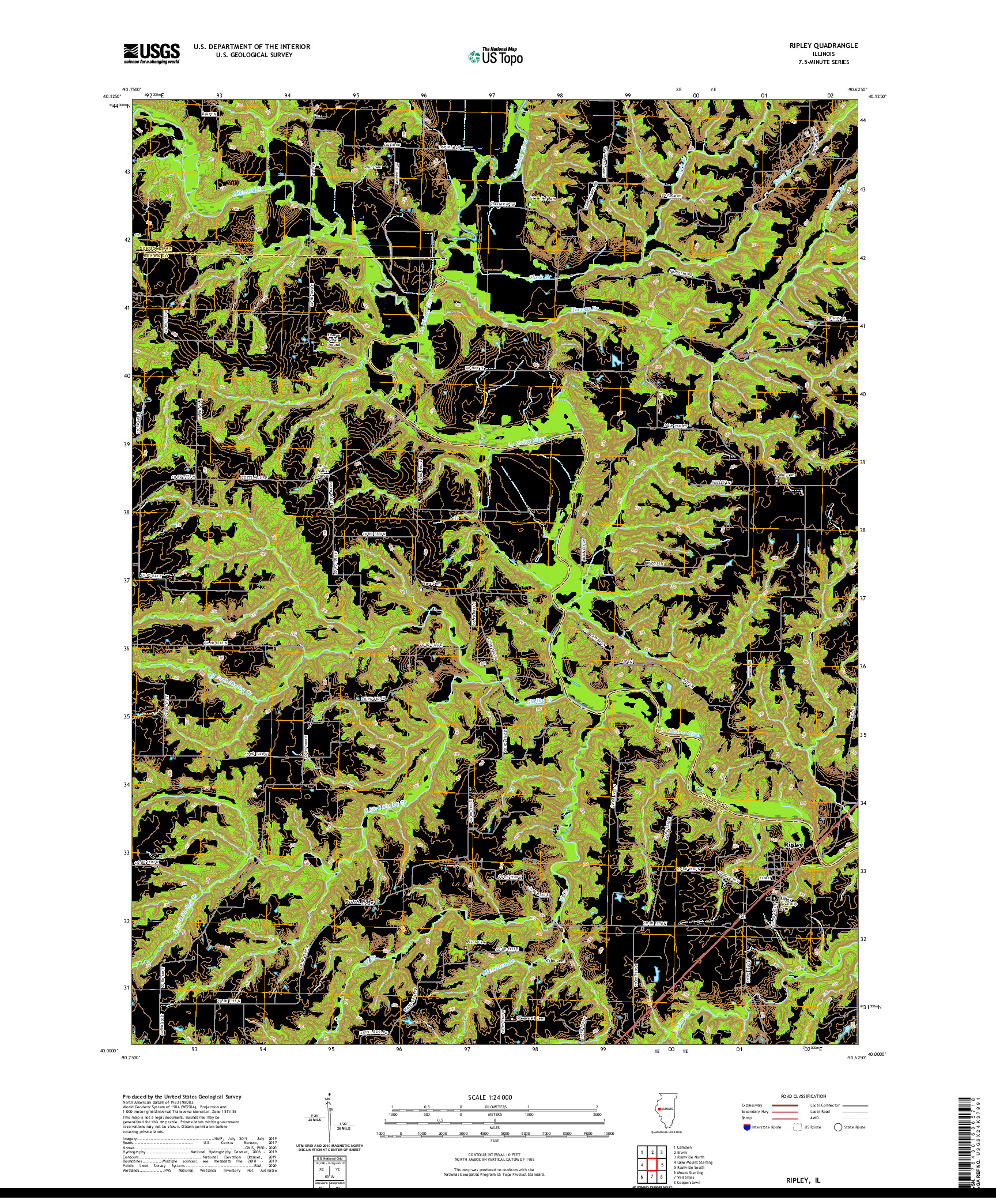 USGS US TOPO 7.5-MINUTE MAP FOR RIPLEY, IL 2021