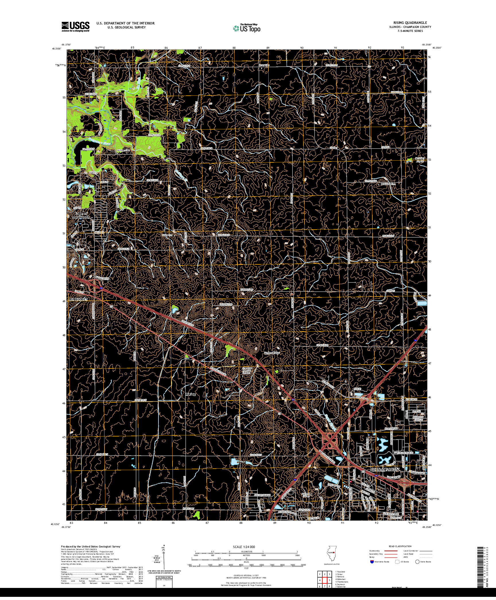 USGS US TOPO 7.5-MINUTE MAP FOR RISING, IL 2021