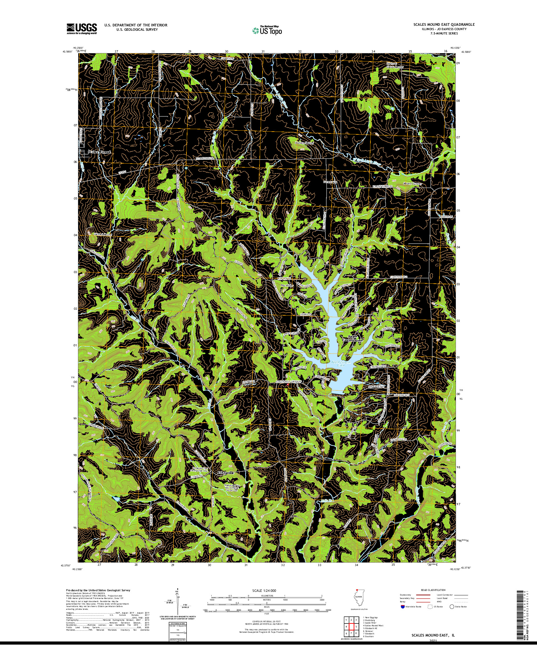 USGS US TOPO 7.5-MINUTE MAP FOR SCALES MOUND EAST, IL 2021