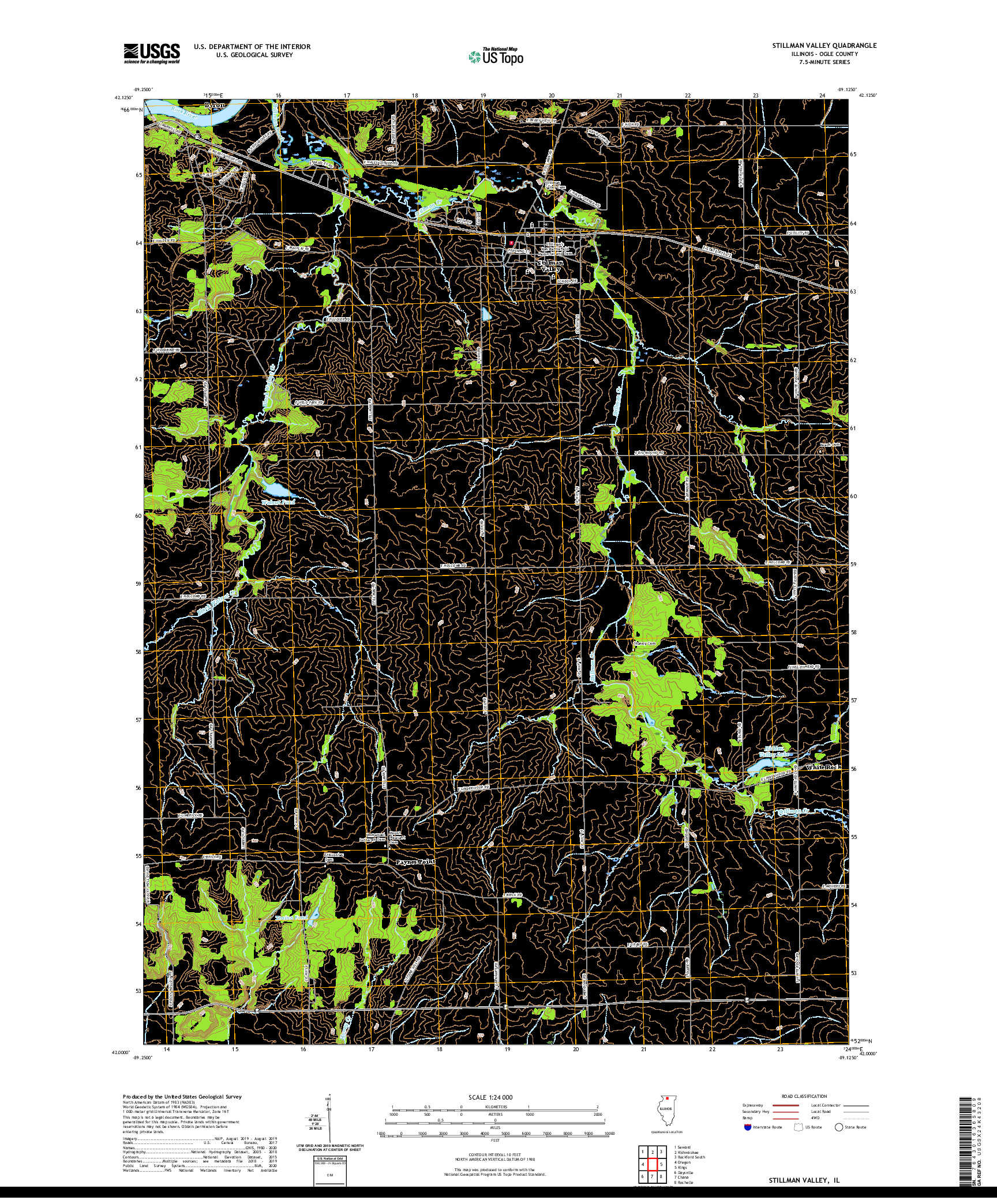 USGS US TOPO 7.5-MINUTE MAP FOR STILLMAN VALLEY, IL 2021