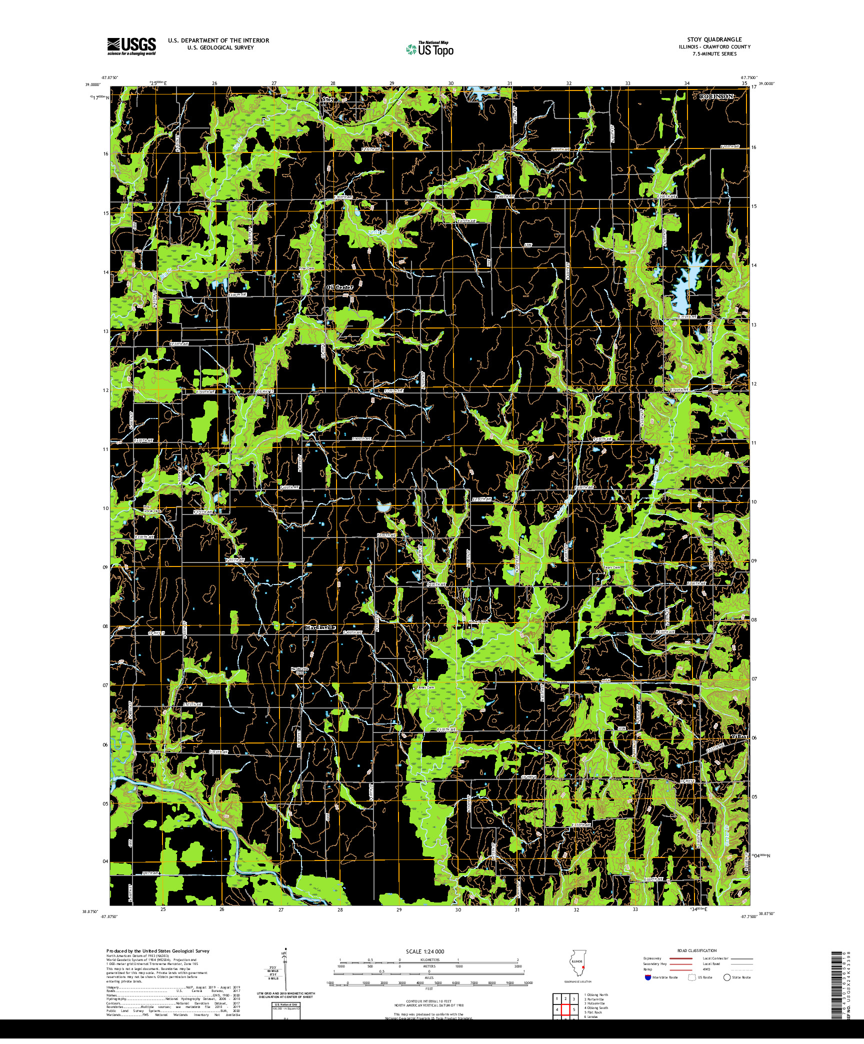 USGS US TOPO 7.5-MINUTE MAP FOR STOY, IL 2021