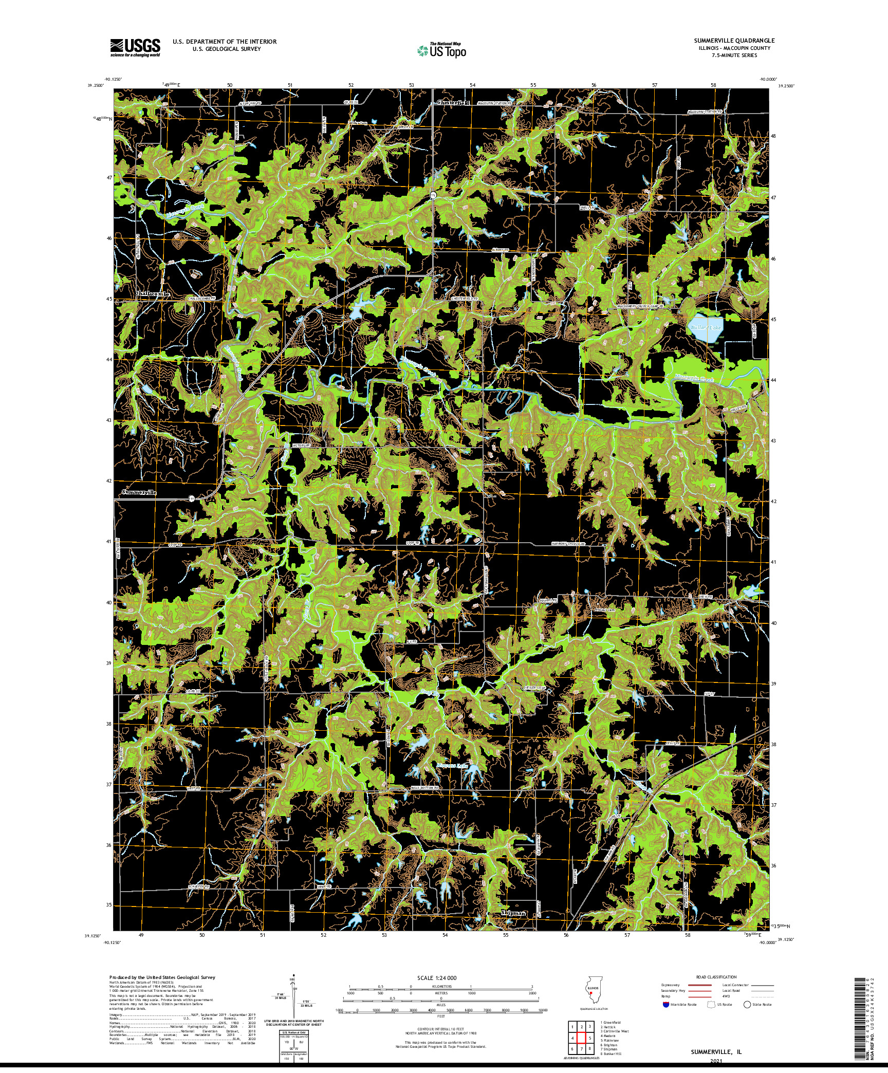 USGS US TOPO 7.5-MINUTE MAP FOR SUMMERVILLE, IL 2021