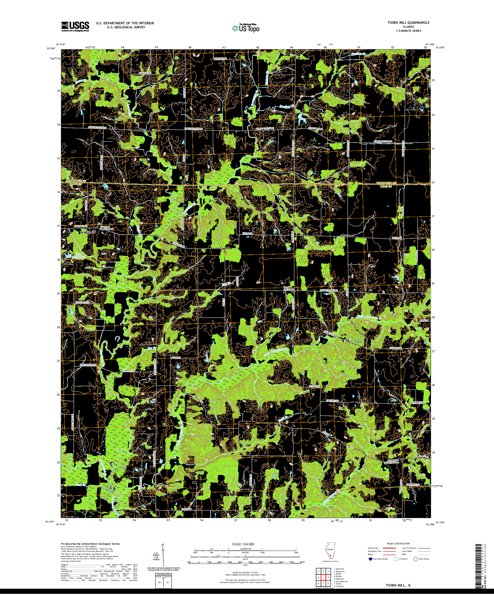 USGS US TOPO 7.5-MINUTE MAP FOR TODDS MILL, IL 2021