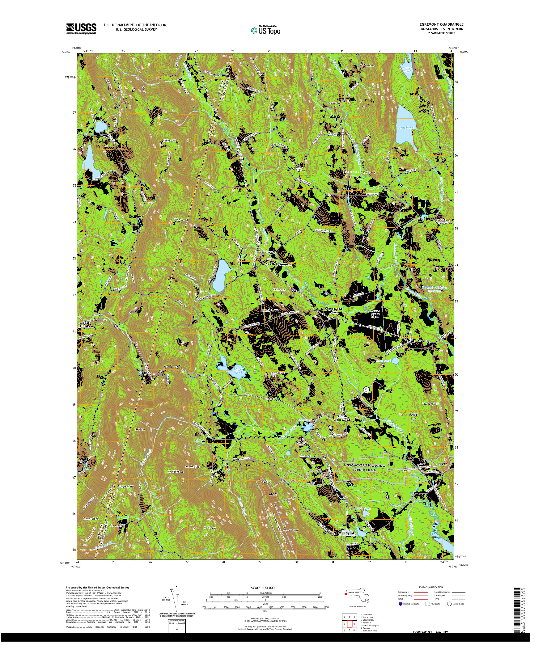 USGS US TOPO 7.5-MINUTE MAP FOR EGREMONT, MA,NY 2021