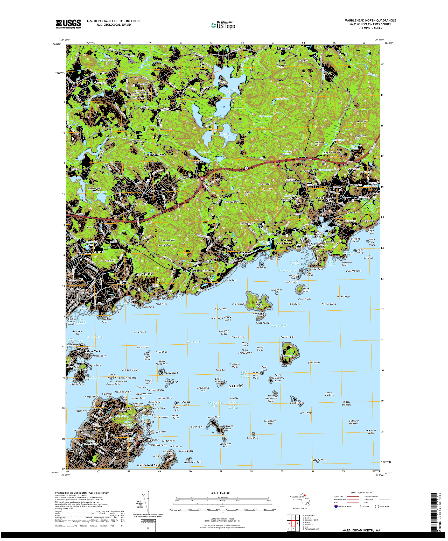 USGS US TOPO 7.5-MINUTE MAP FOR MARBLEHEAD NORTH, MA 2021