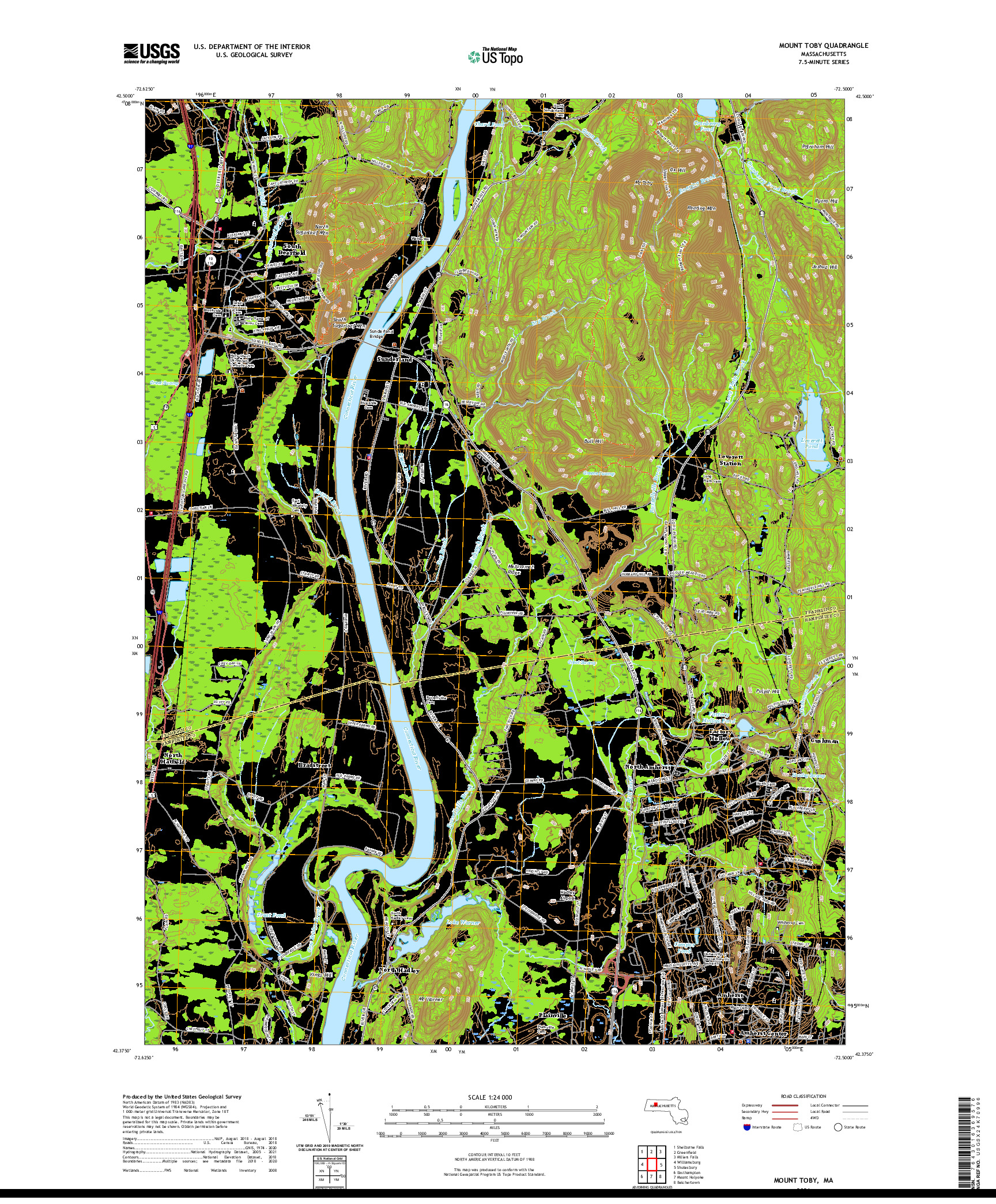 USGS US TOPO 7.5-MINUTE MAP FOR MOUNT TOBY, MA 2021