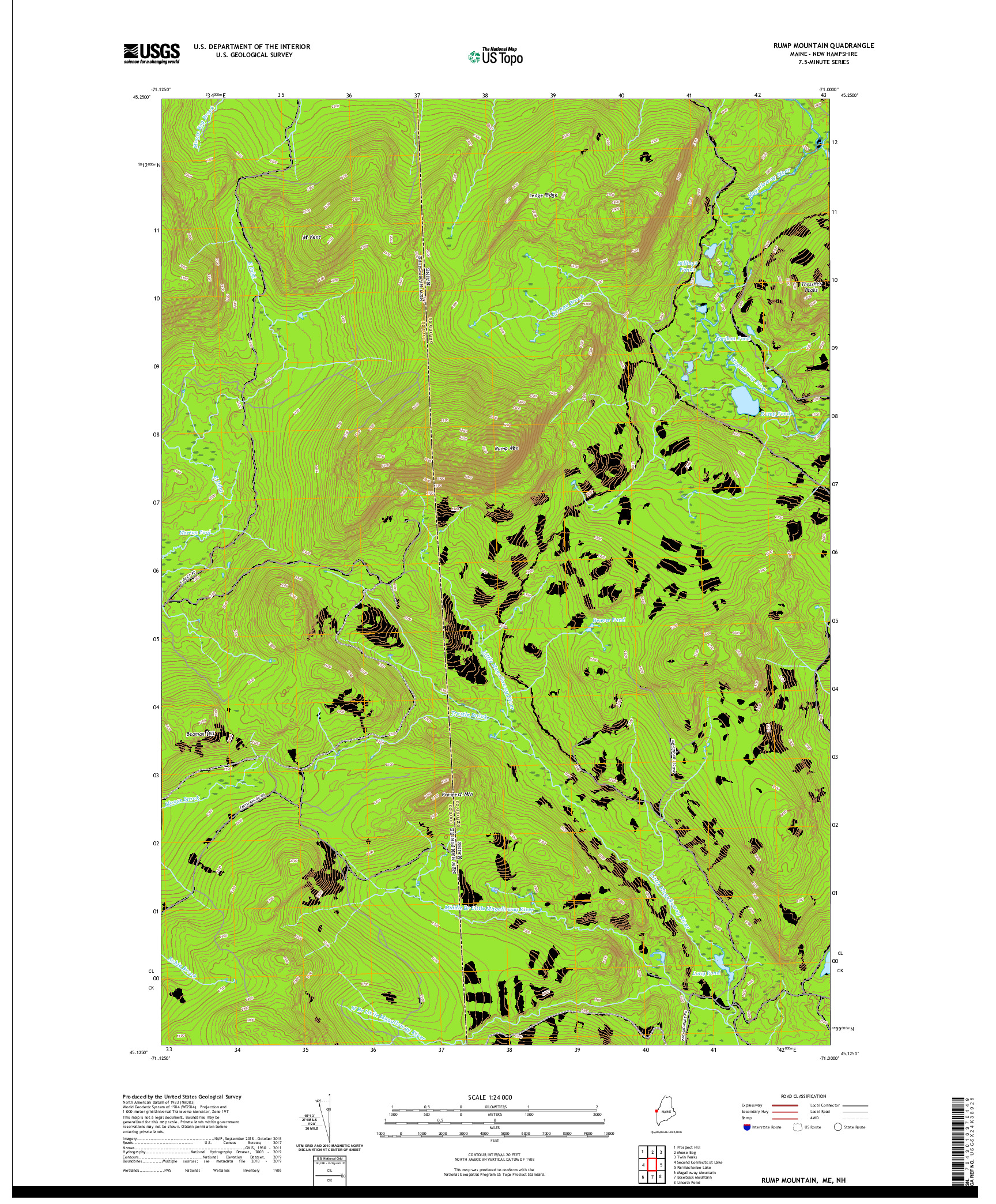 USGS US TOPO 7.5-MINUTE MAP FOR RUMP MOUNTAIN, ME,NH 2021