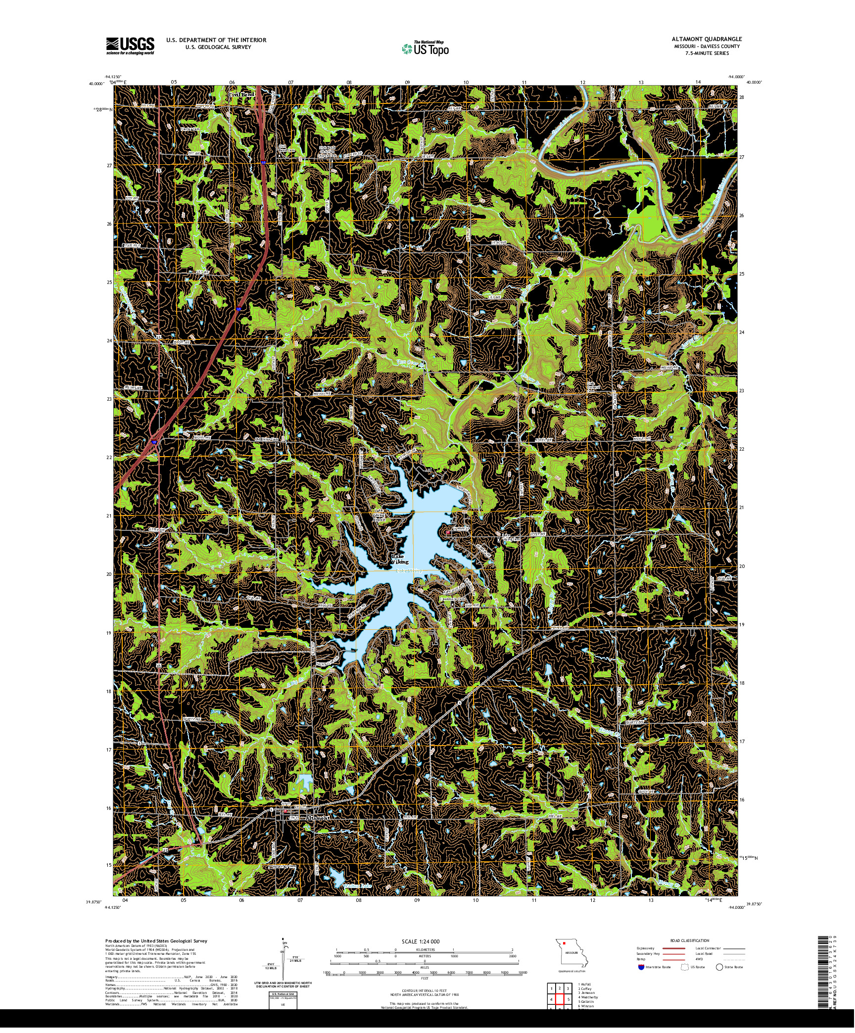 USGS US TOPO 7.5-MINUTE MAP FOR ALTAMONT, MO 2021