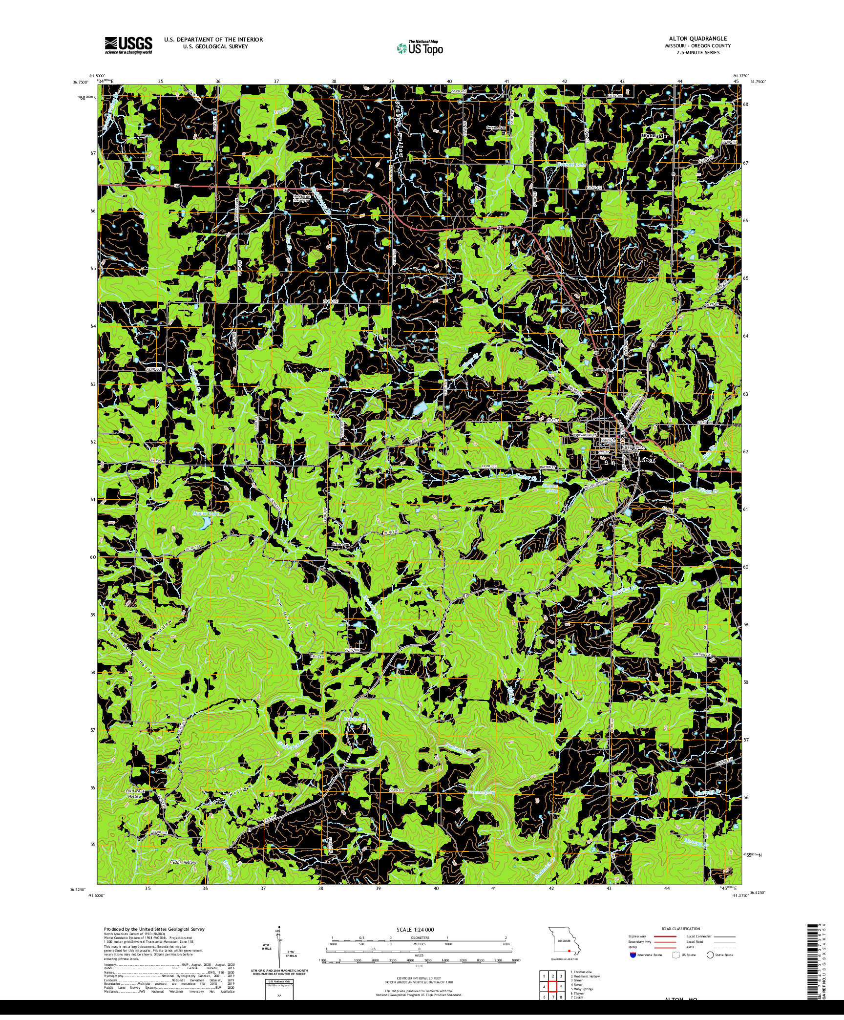 USGS US TOPO 7.5-MINUTE MAP FOR ALTON, MO 2021