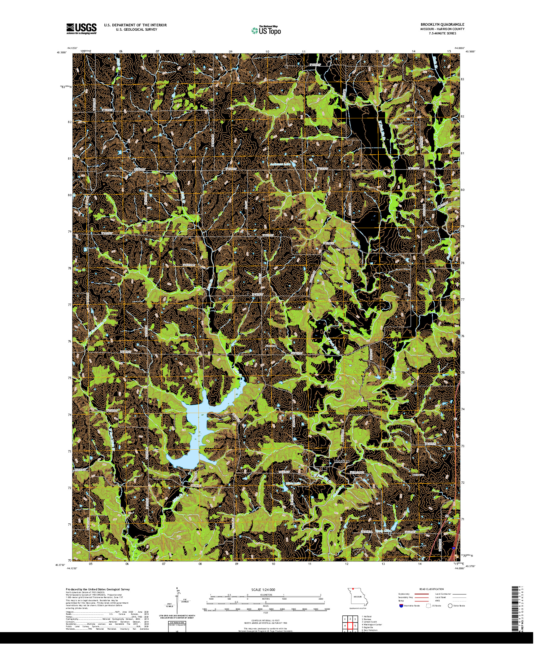 USGS US TOPO 7.5-MINUTE MAP FOR BROOKLYN, MO 2021