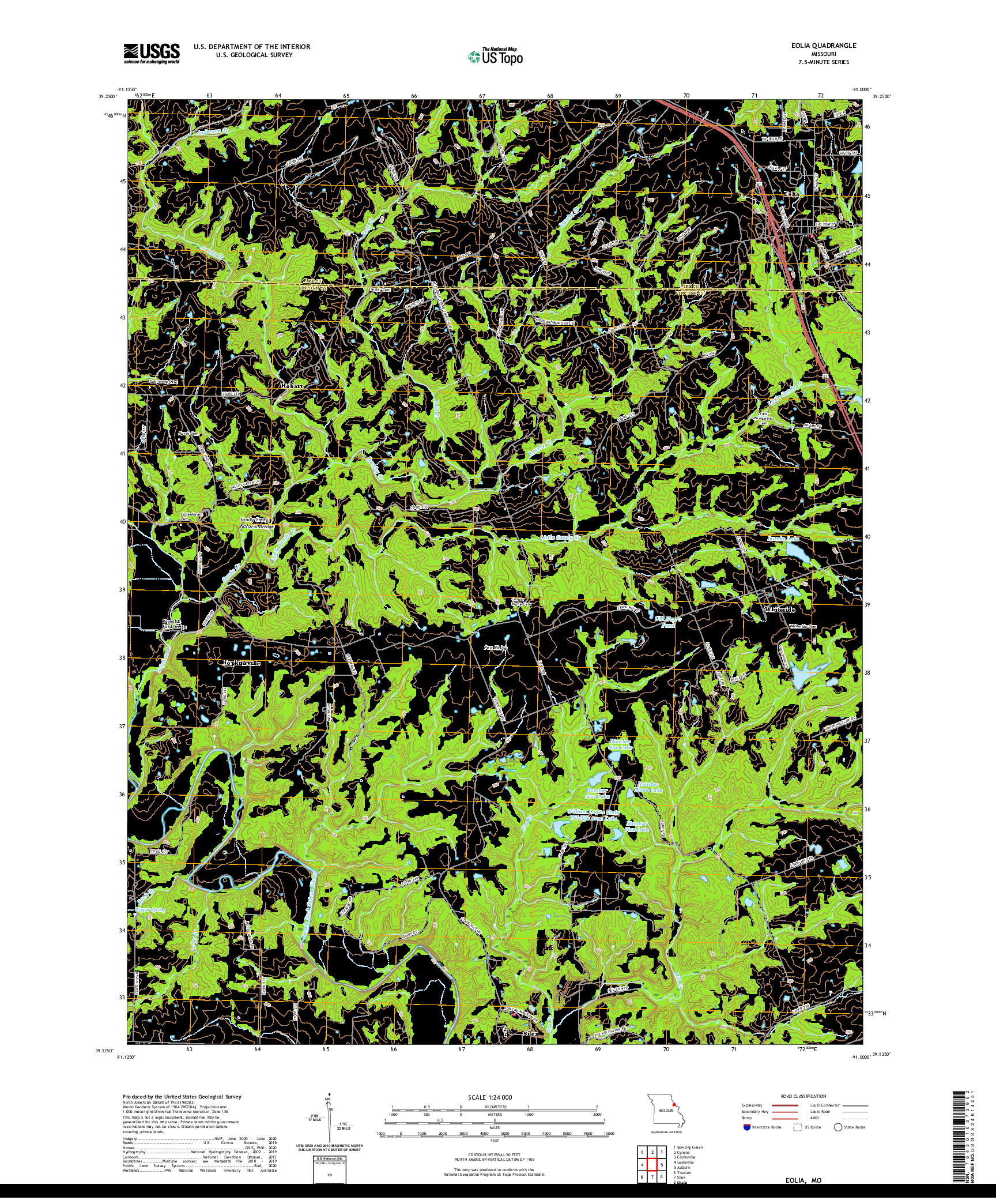 USGS US TOPO 7.5-MINUTE MAP FOR EOLIA, MO 2021