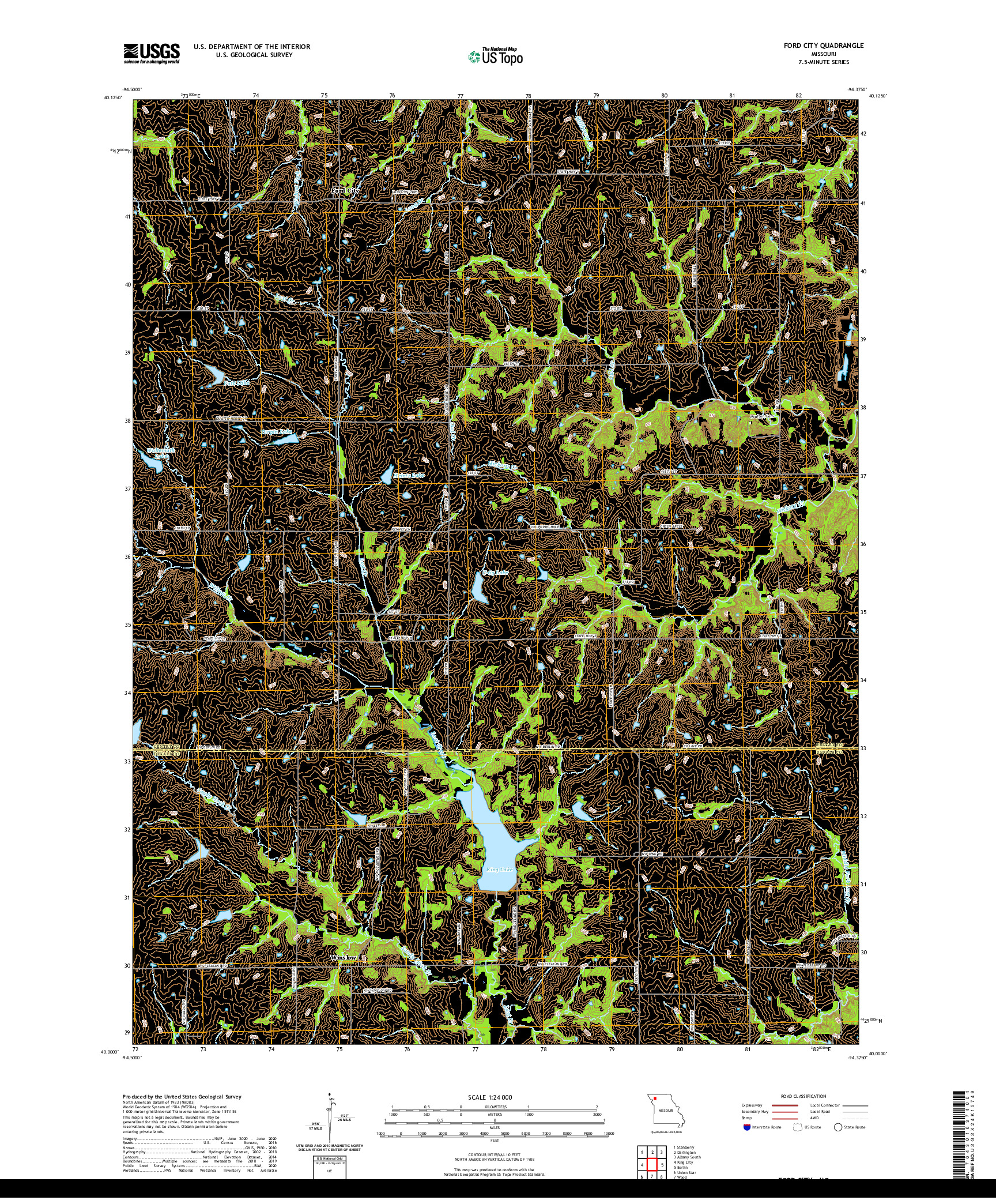 USGS US TOPO 7.5-MINUTE MAP FOR FORD CITY, MO 2021