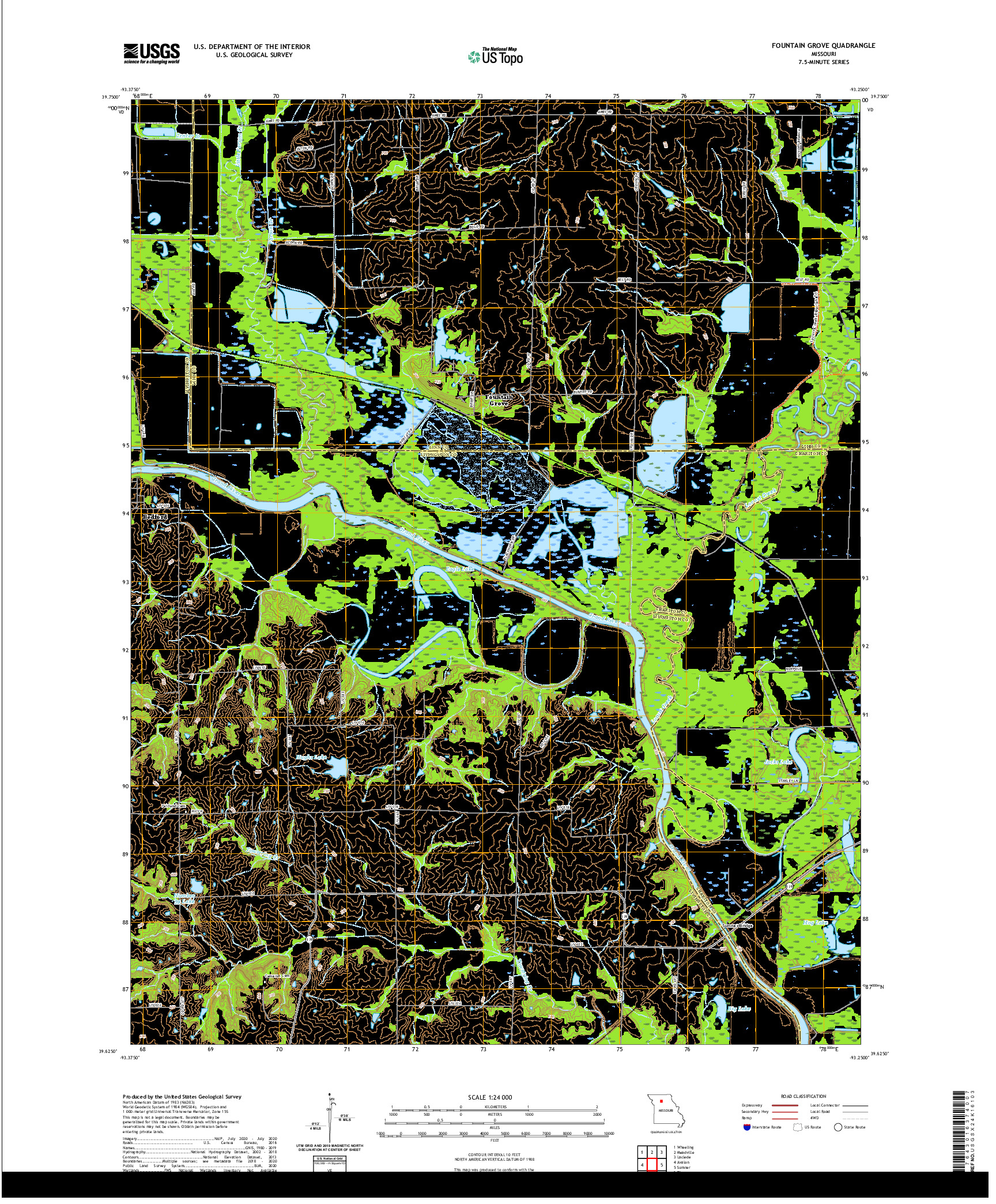 USGS US TOPO 7.5-MINUTE MAP FOR FOUNTAIN GROVE, MO 2021