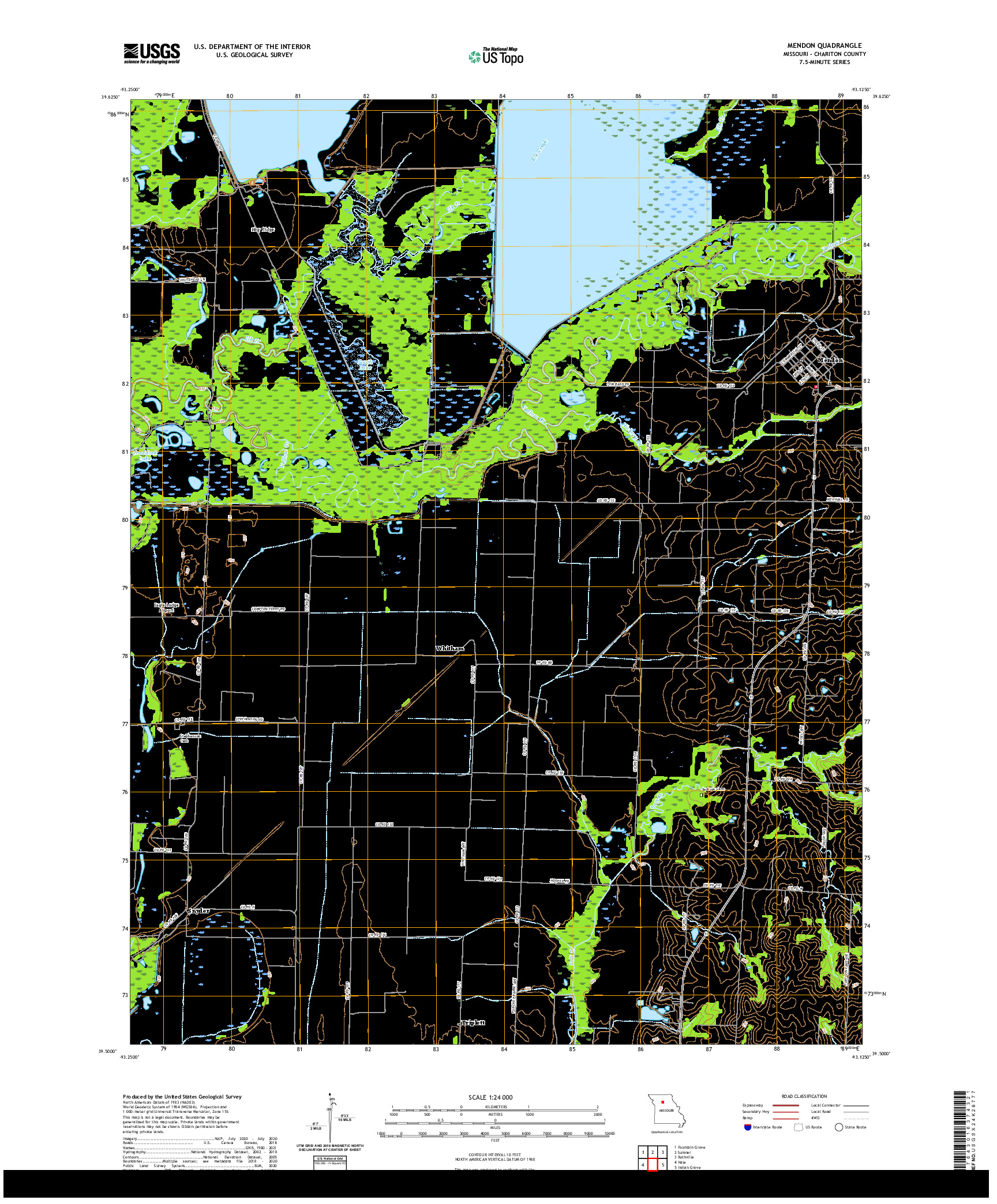 USGS US TOPO 7.5-MINUTE MAP FOR MENDON, MO 2021