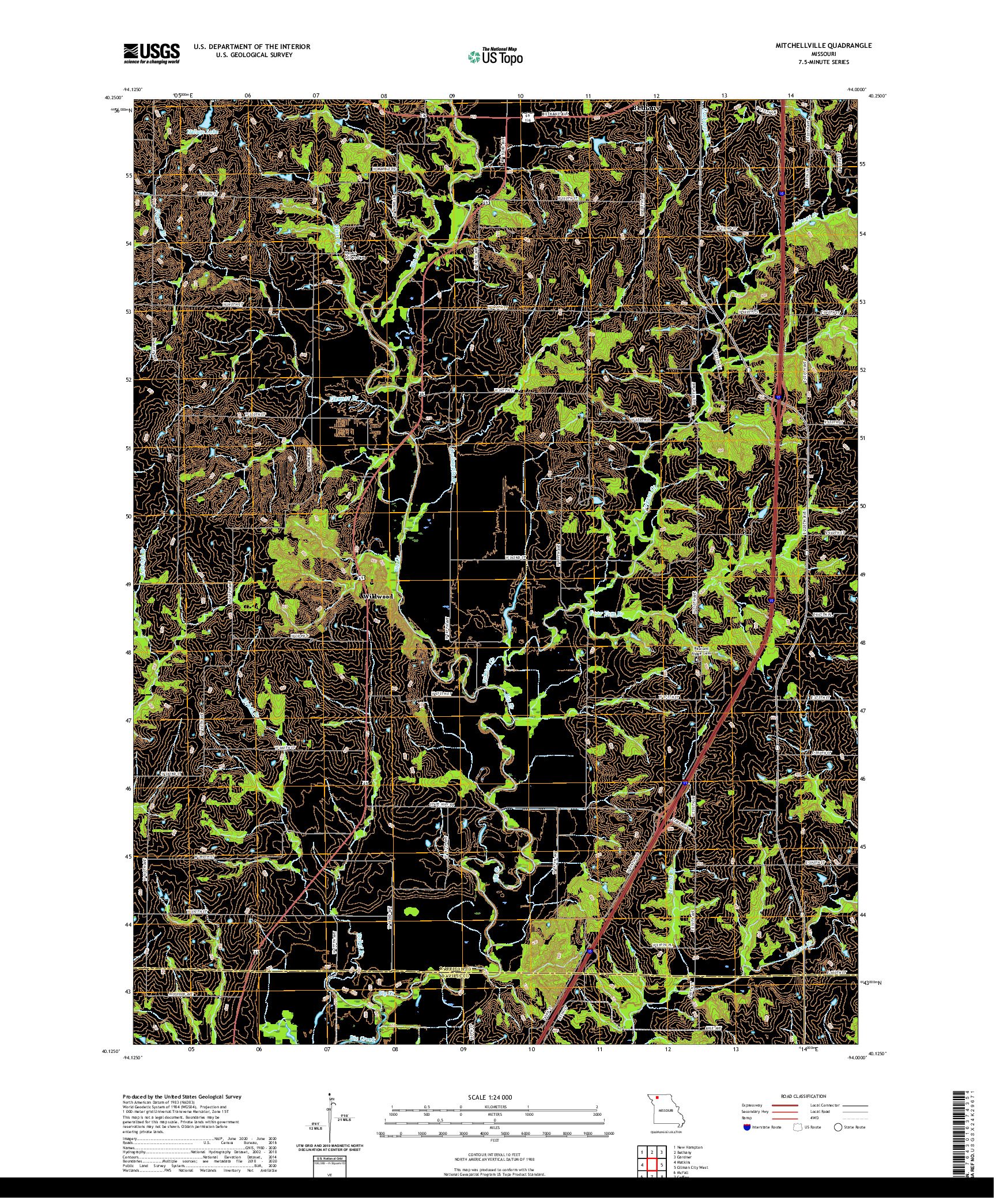 USGS US TOPO 7.5-MINUTE MAP FOR MITCHELLVILLE, MO 2021