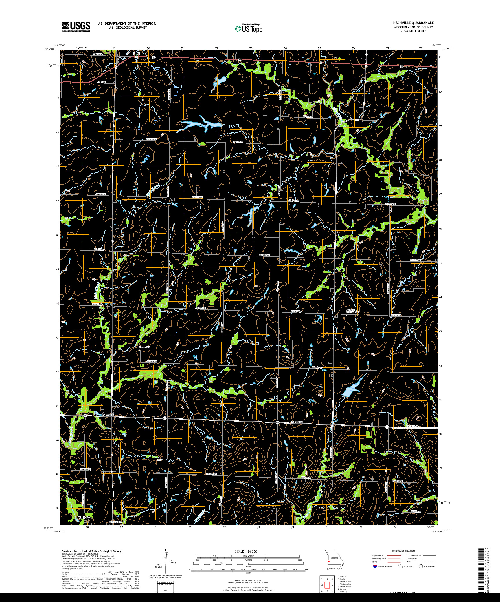 USGS US TOPO 7.5-MINUTE MAP FOR NASHVILLE, MO 2021