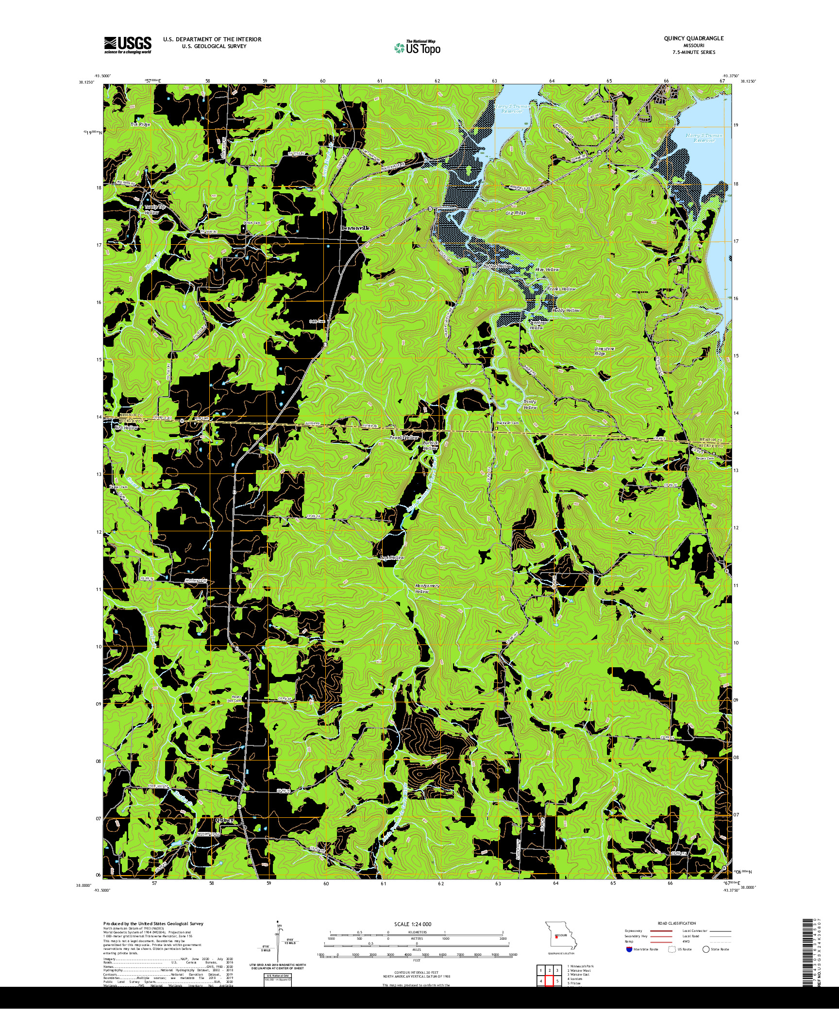 USGS US TOPO 7.5-MINUTE MAP FOR QUINCY, MO 2021