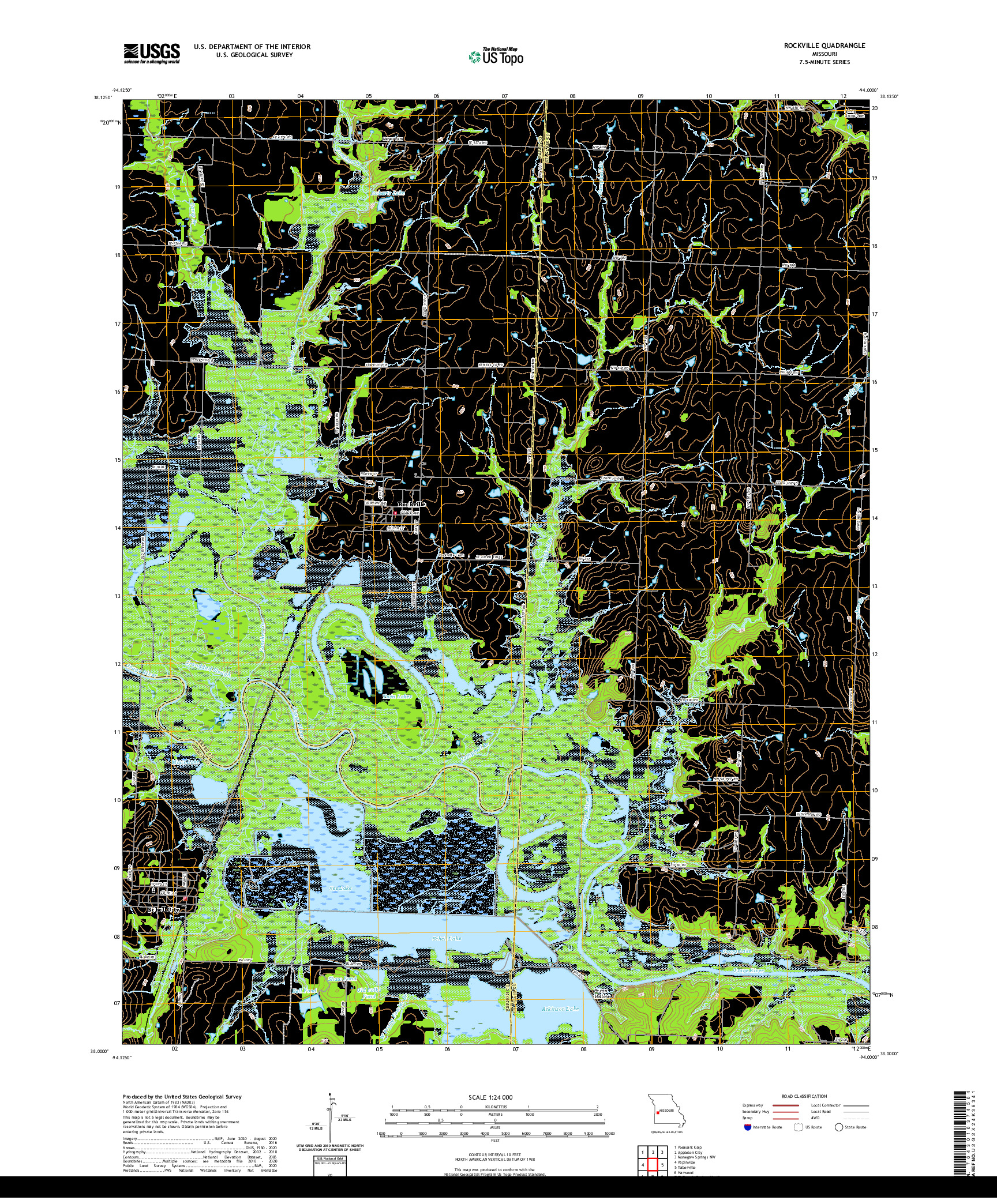 USGS US TOPO 7.5-MINUTE MAP FOR ROCKVILLE, MO 2021