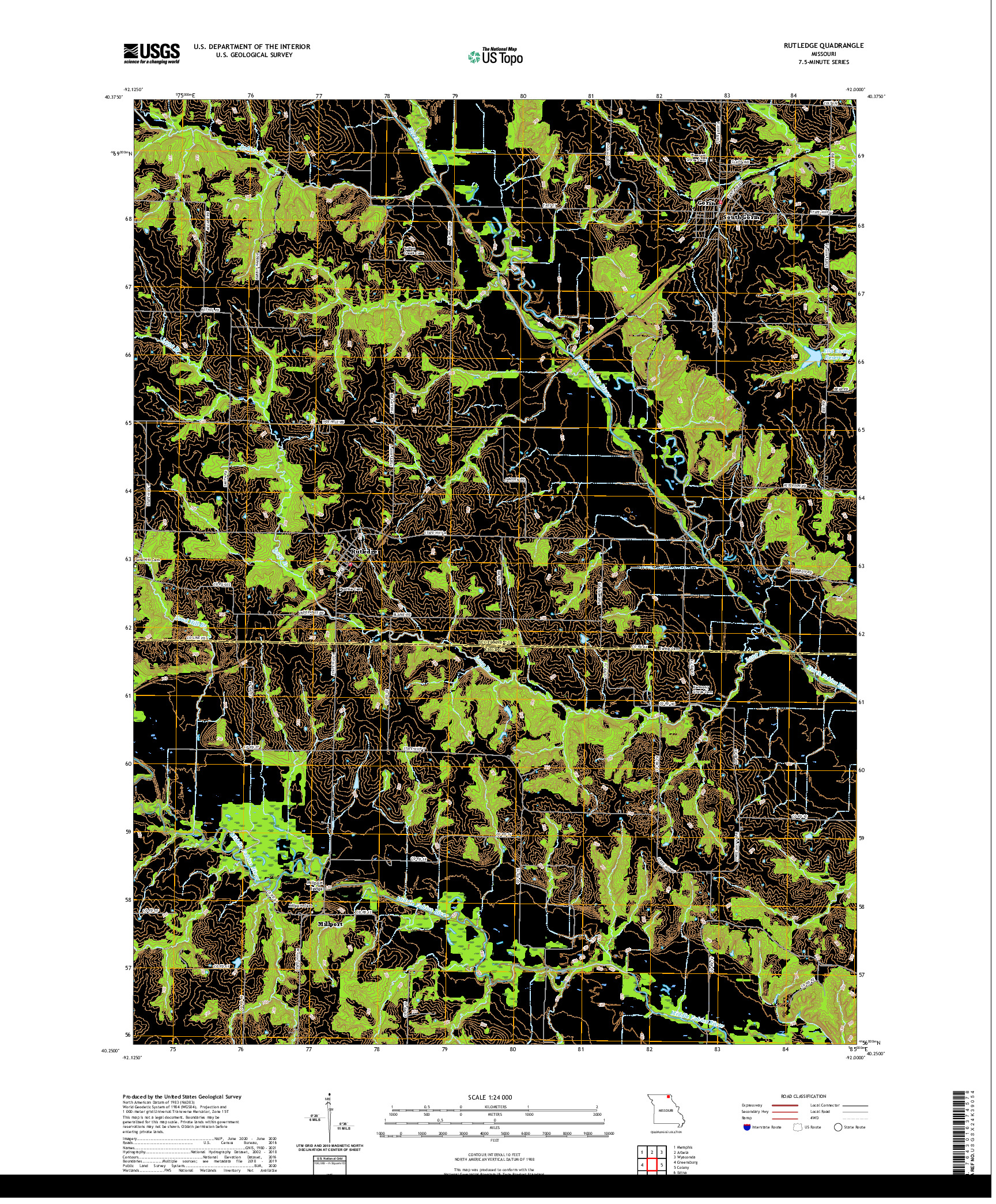 USGS US TOPO 7.5-MINUTE MAP FOR RUTLEDGE, MO 2021