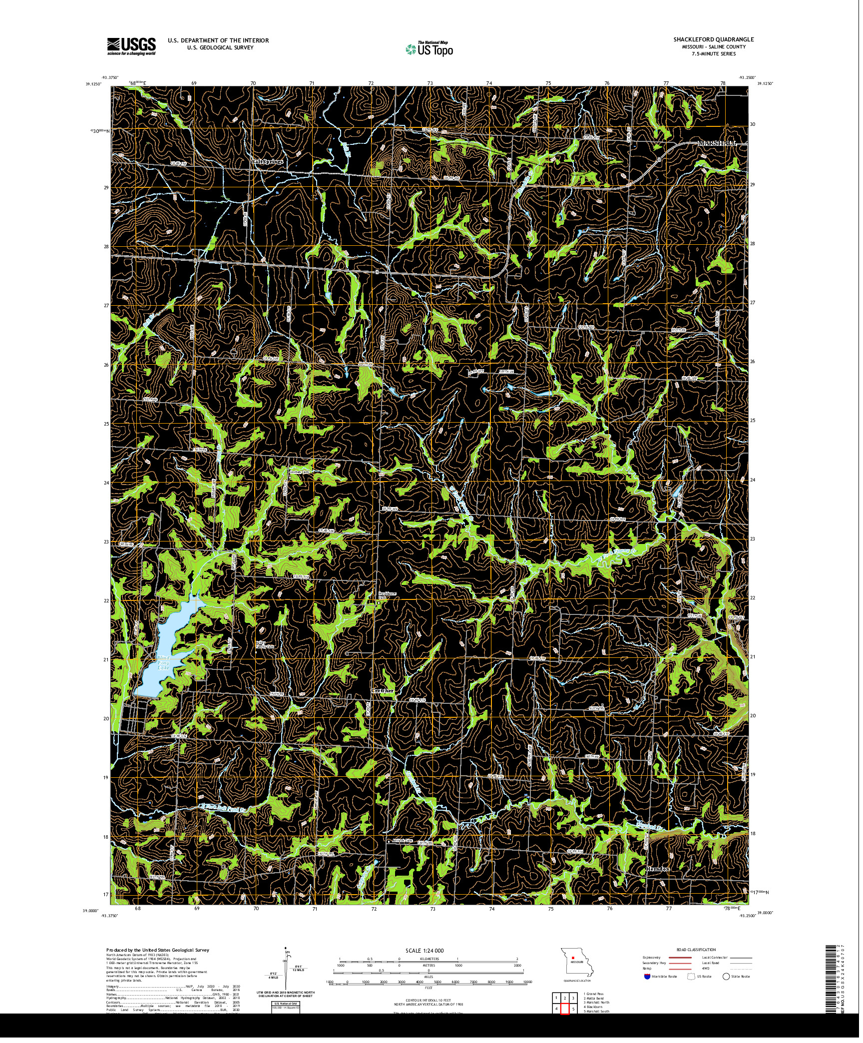 USGS US TOPO 7.5-MINUTE MAP FOR SHACKLEFORD, MO 2021