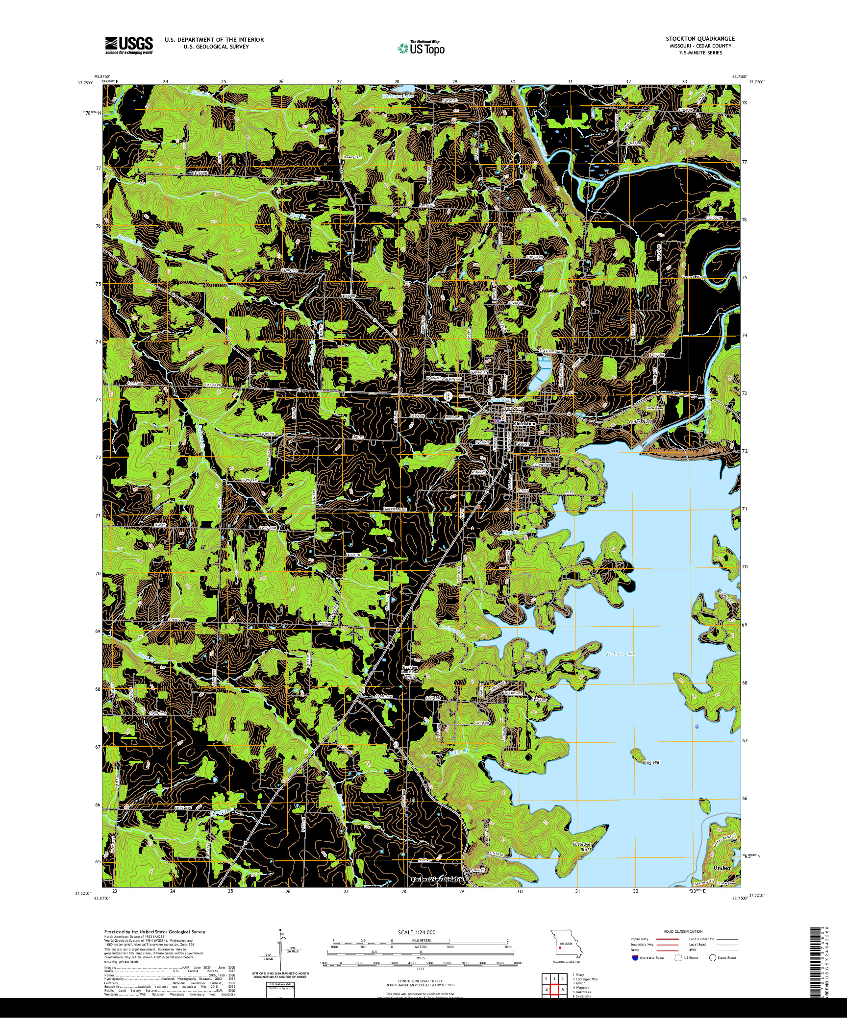 USGS US TOPO 7.5-MINUTE MAP FOR STOCKTON, MO 2021