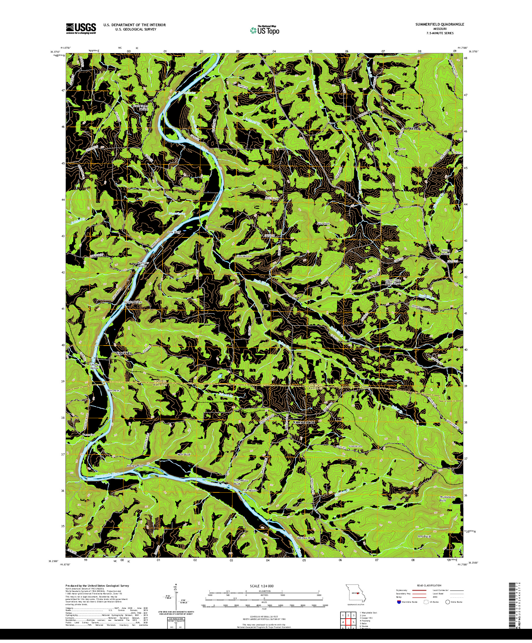 USGS US TOPO 7.5-MINUTE MAP FOR SUMMERFIELD, MO 2021
