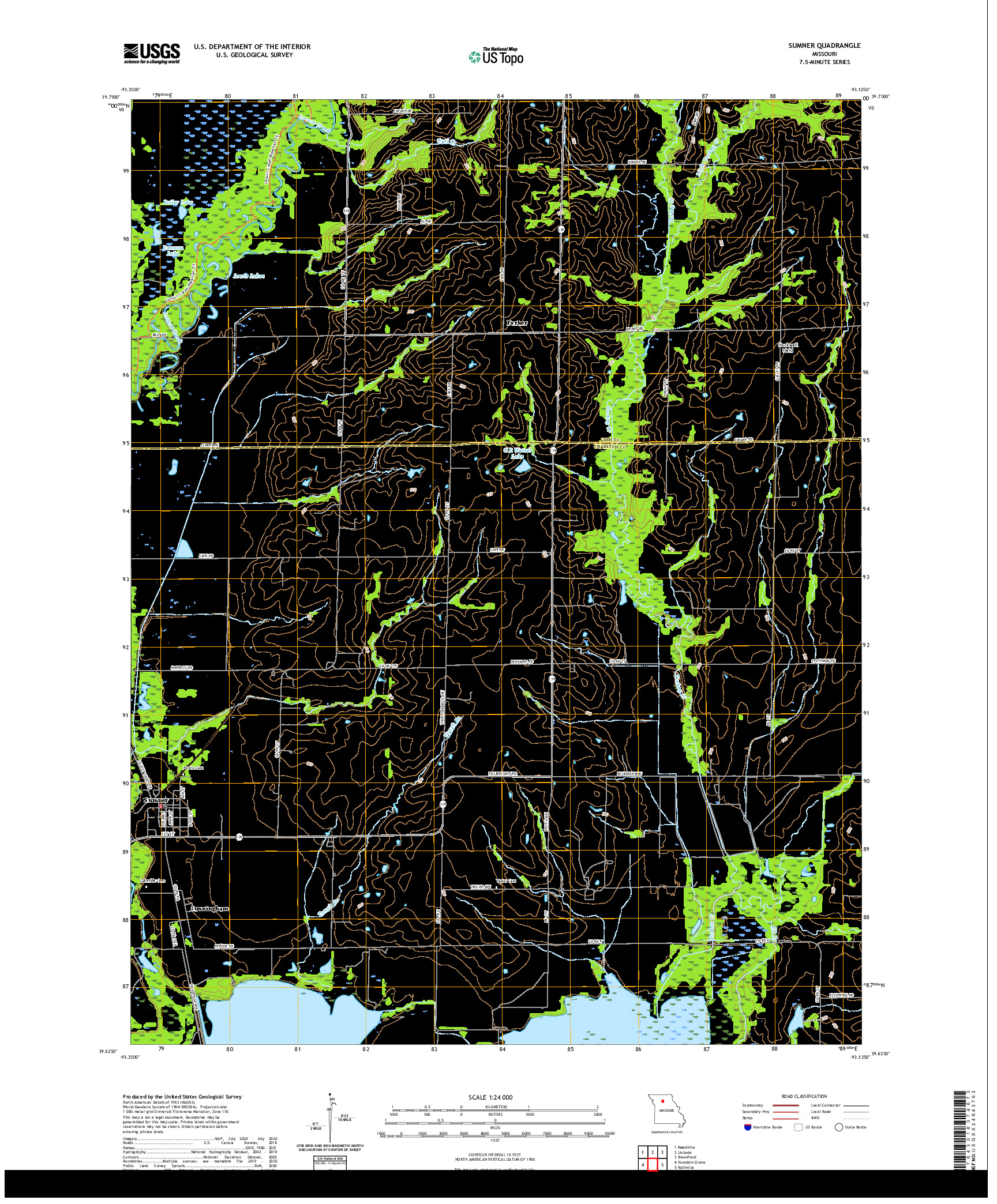USGS US TOPO 7.5-MINUTE MAP FOR SUMNER, MO 2021