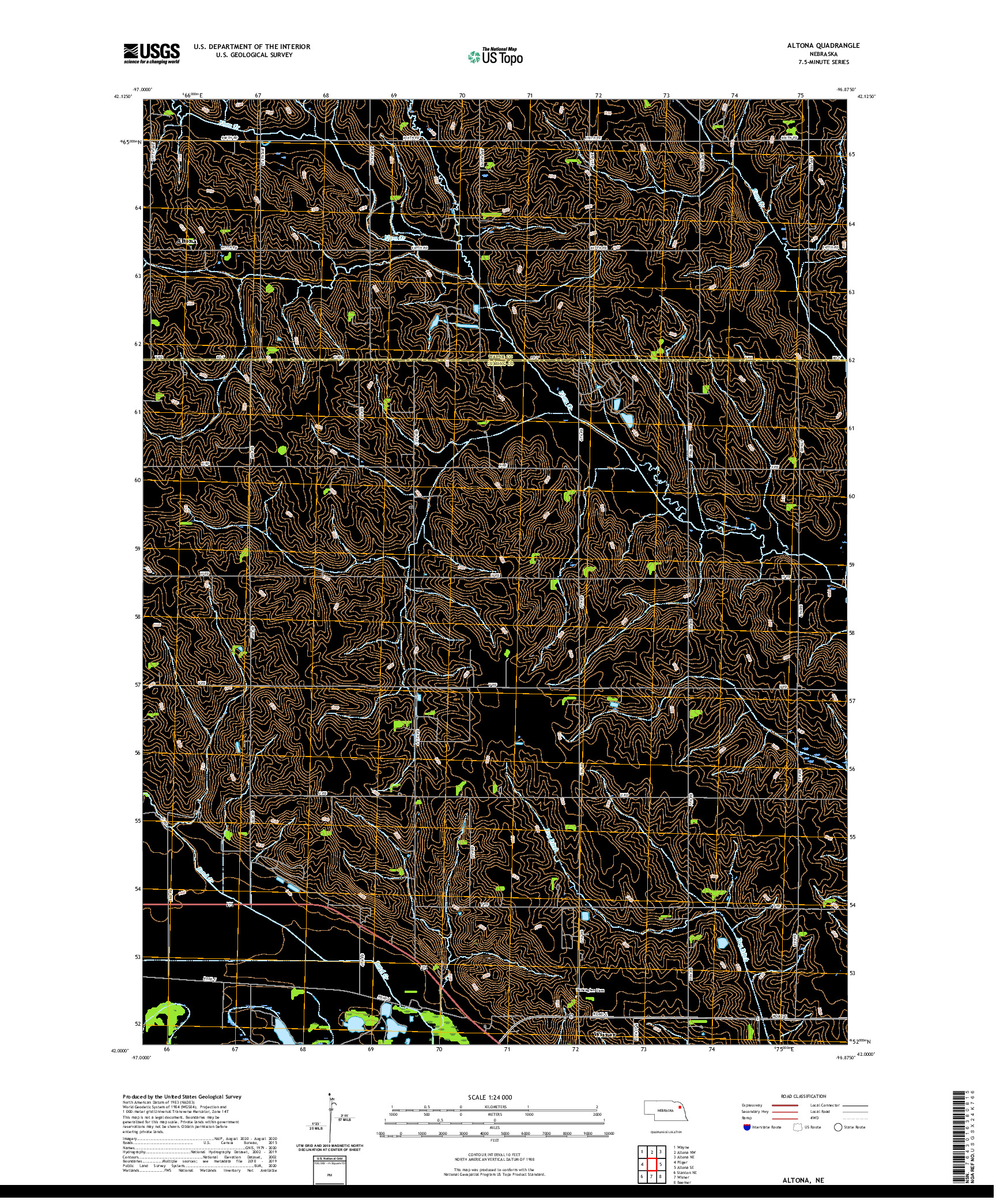 USGS US TOPO 7.5-MINUTE MAP FOR ALTONA, NE 2021