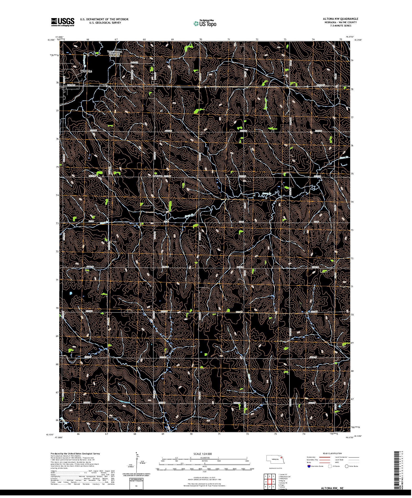 USGS US TOPO 7.5-MINUTE MAP FOR ALTONA NW, NE 2021