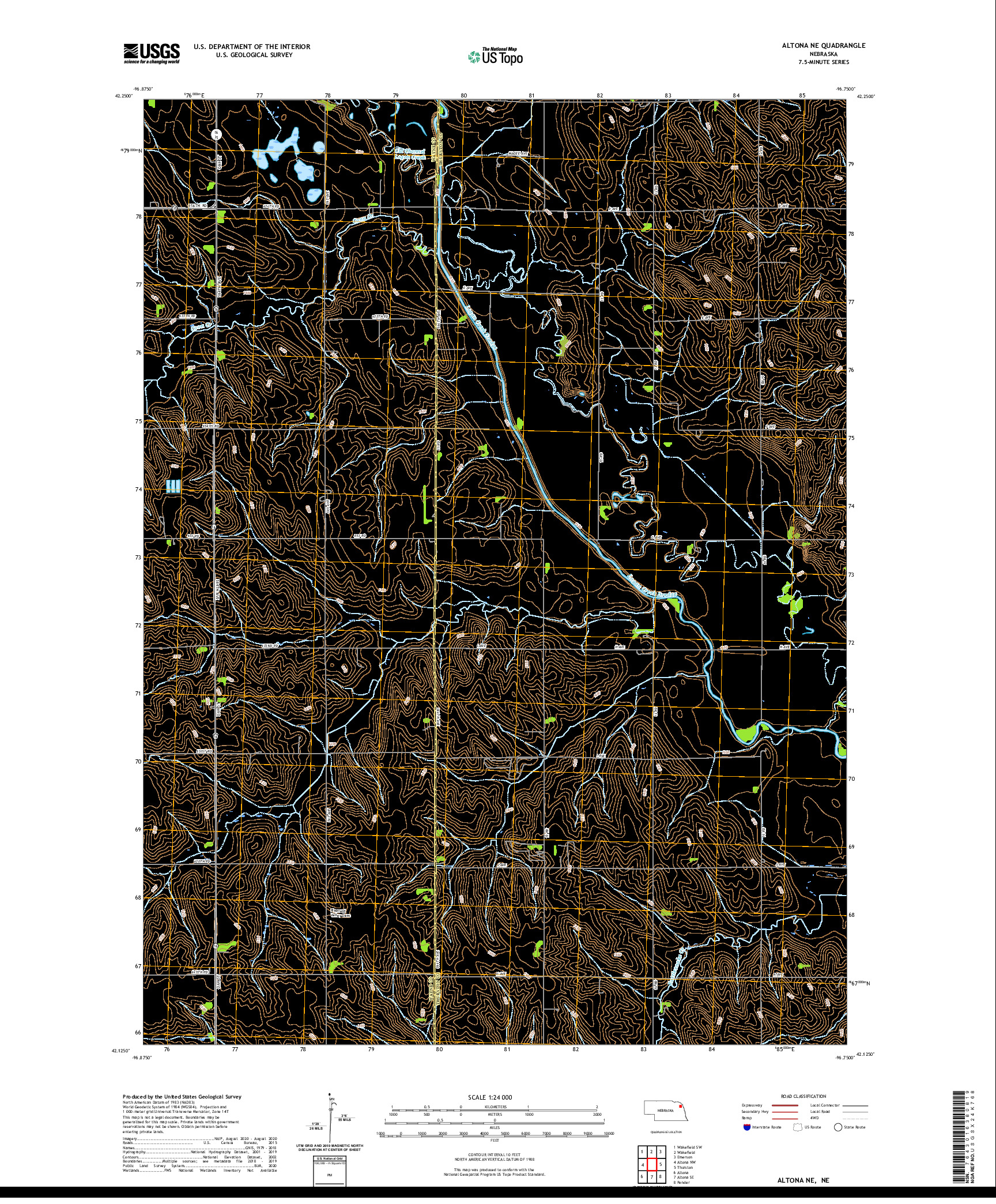 USGS US TOPO 7.5-MINUTE MAP FOR ALTONA NE, NE 2021
