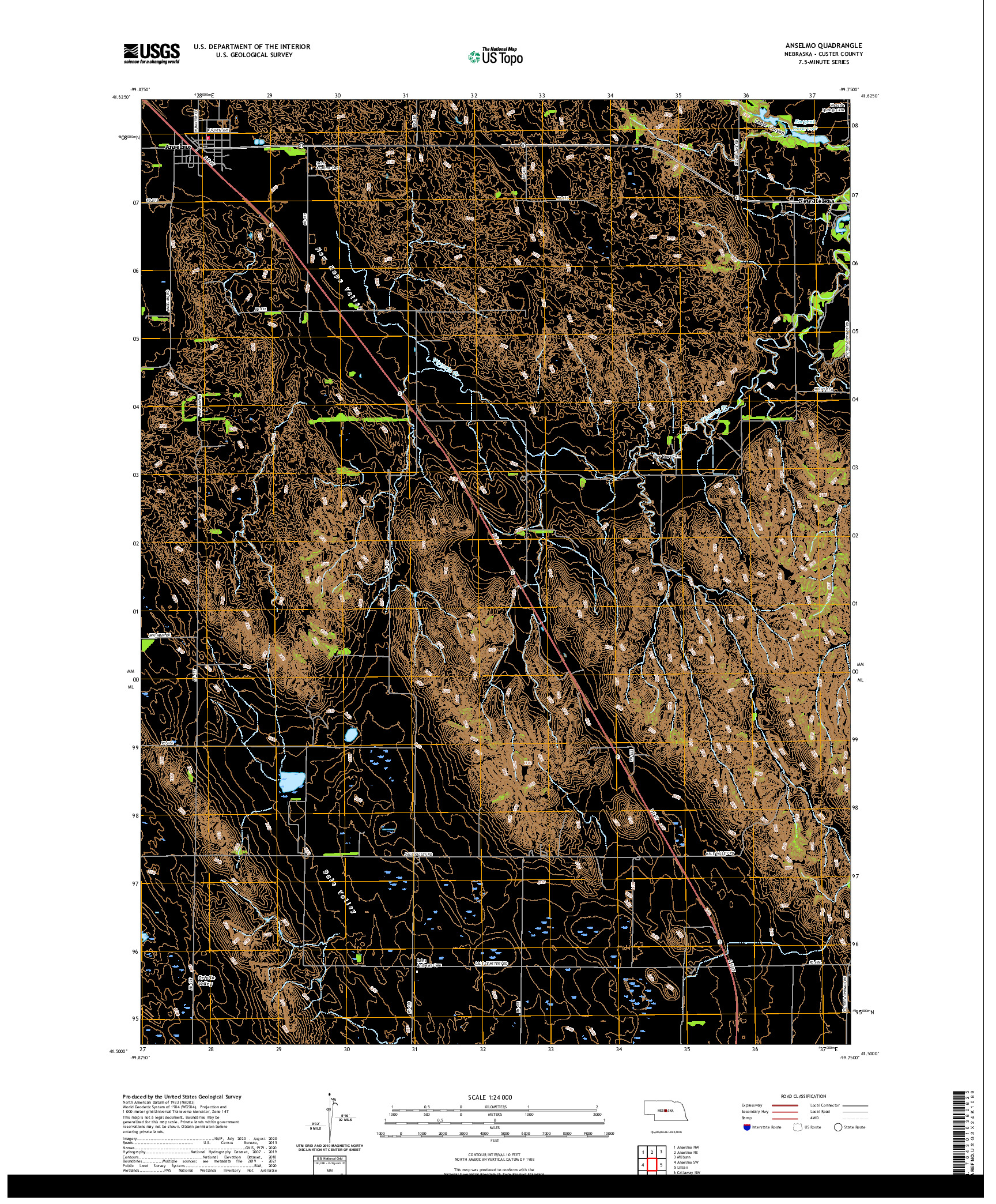 USGS US TOPO 7.5-MINUTE MAP FOR ANSELMO, NE 2021