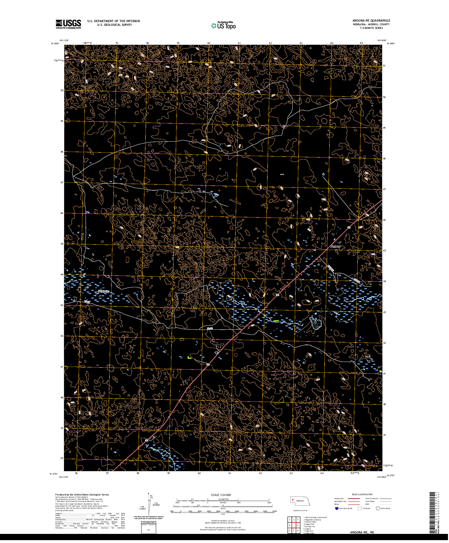 USGS US TOPO 7.5-MINUTE MAP FOR ANGORA NE, NE 2021