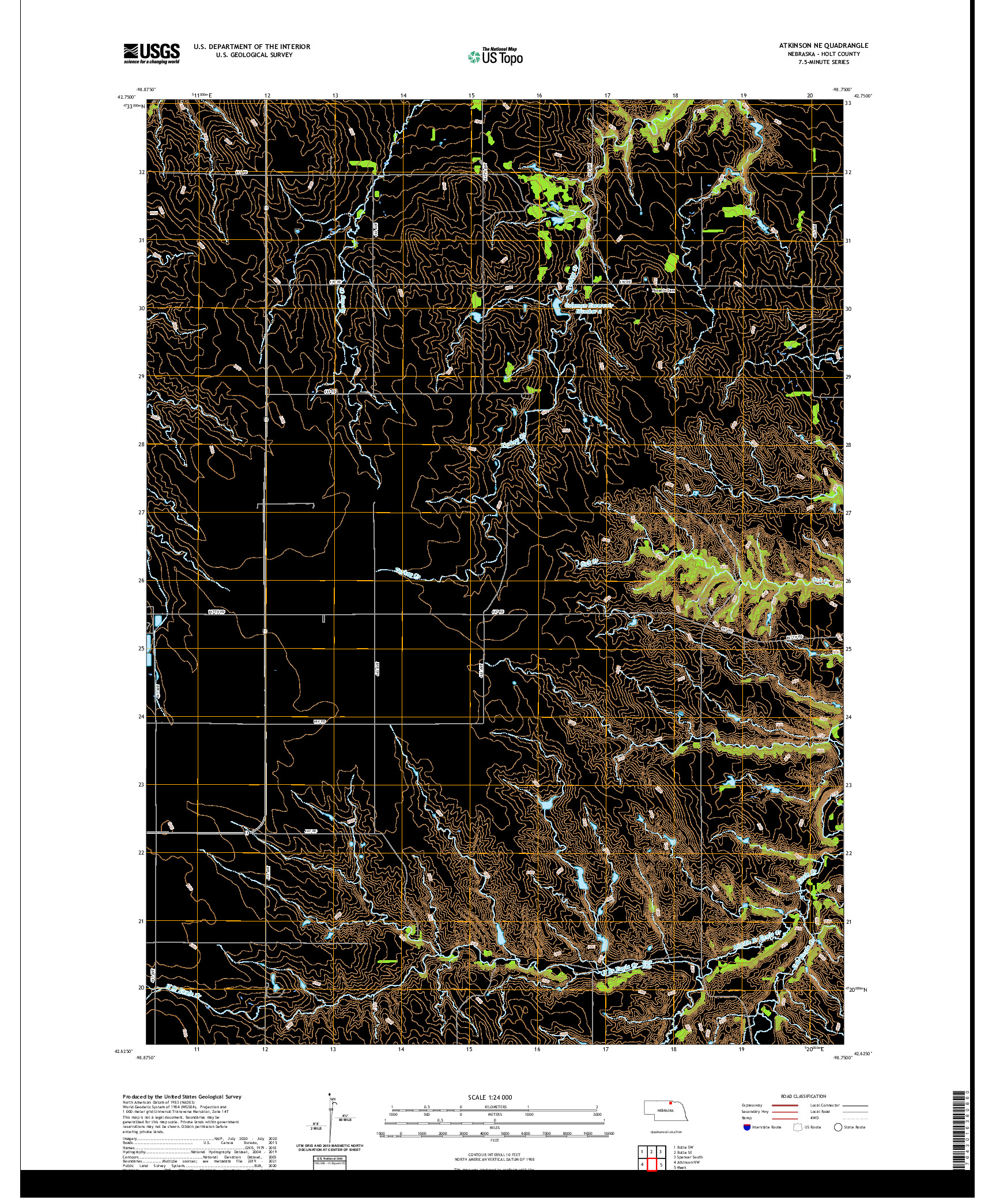 USGS US TOPO 7.5-MINUTE MAP FOR ATKINSON NE, NE 2021