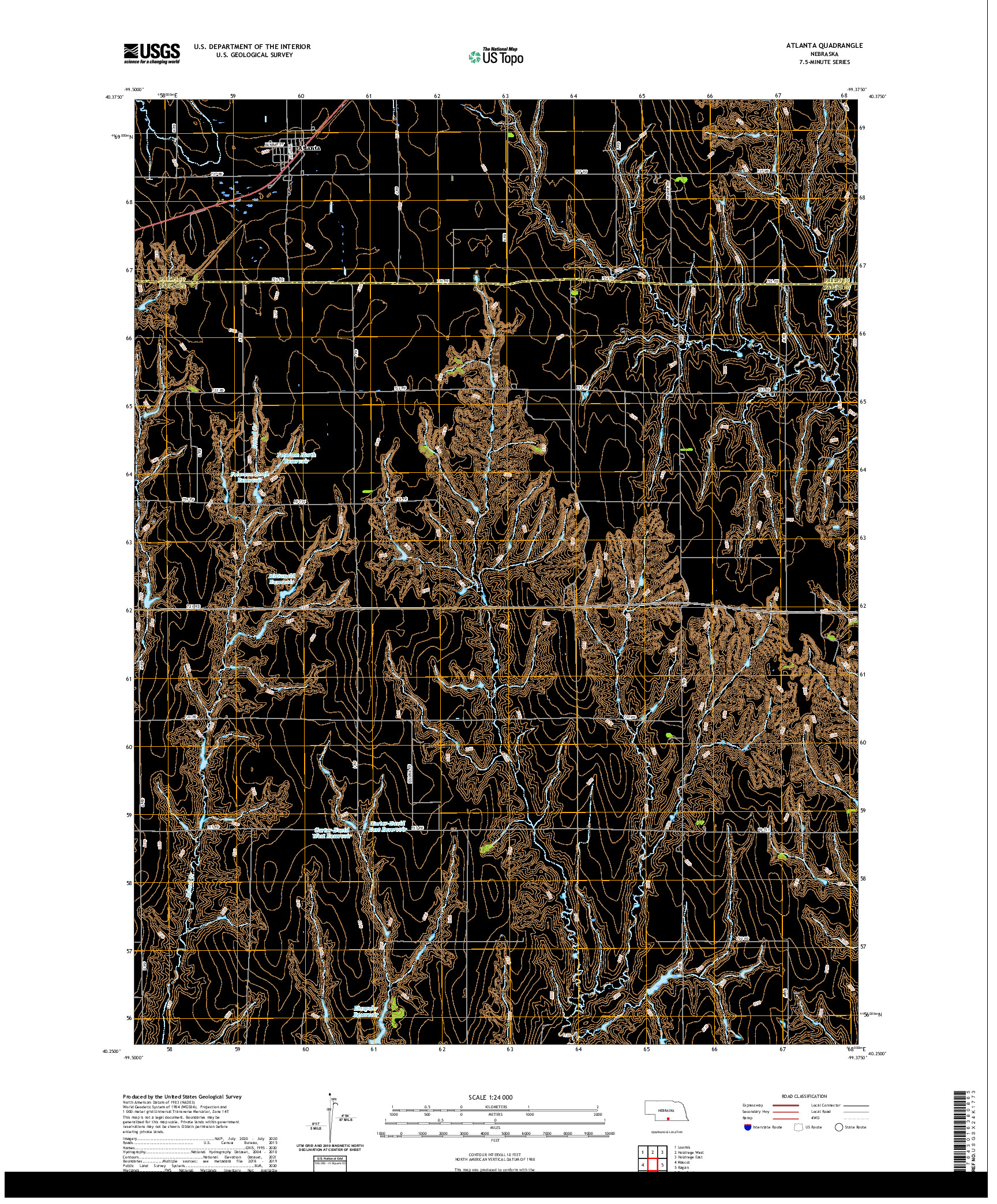 USGS US TOPO 7.5-MINUTE MAP FOR ATLANTA, NE 2021