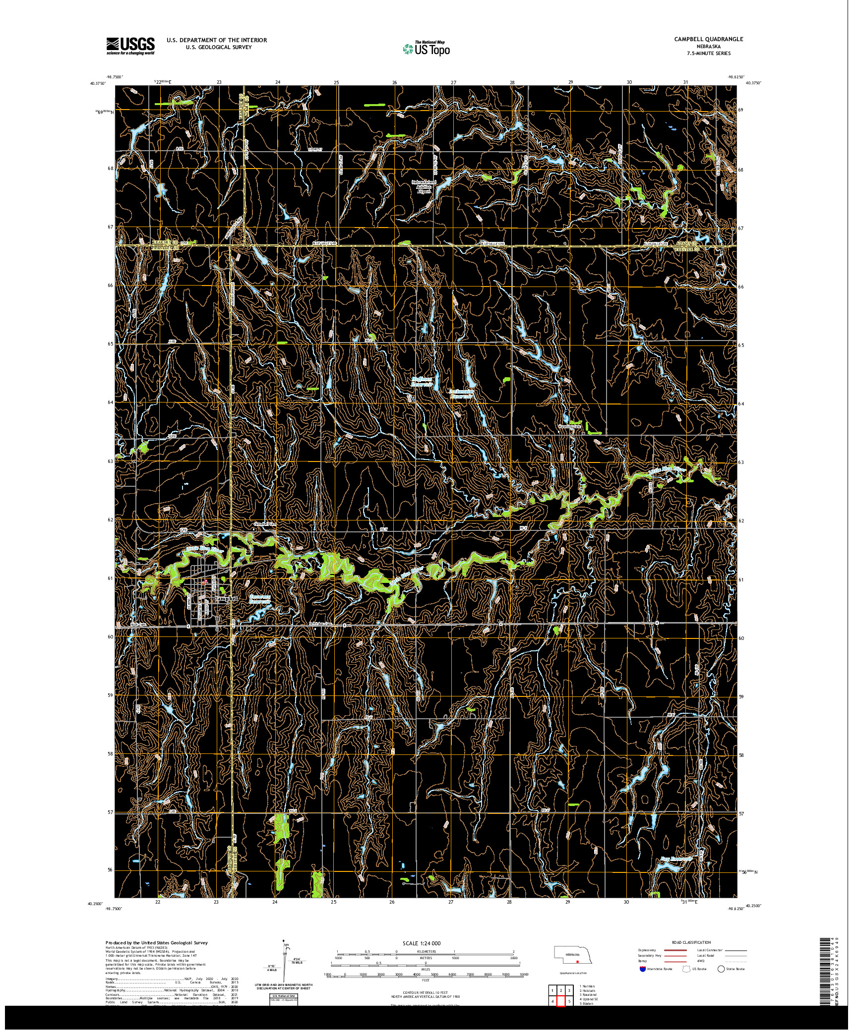 USGS US TOPO 7.5-MINUTE MAP FOR CAMPBELL, NE 2021
